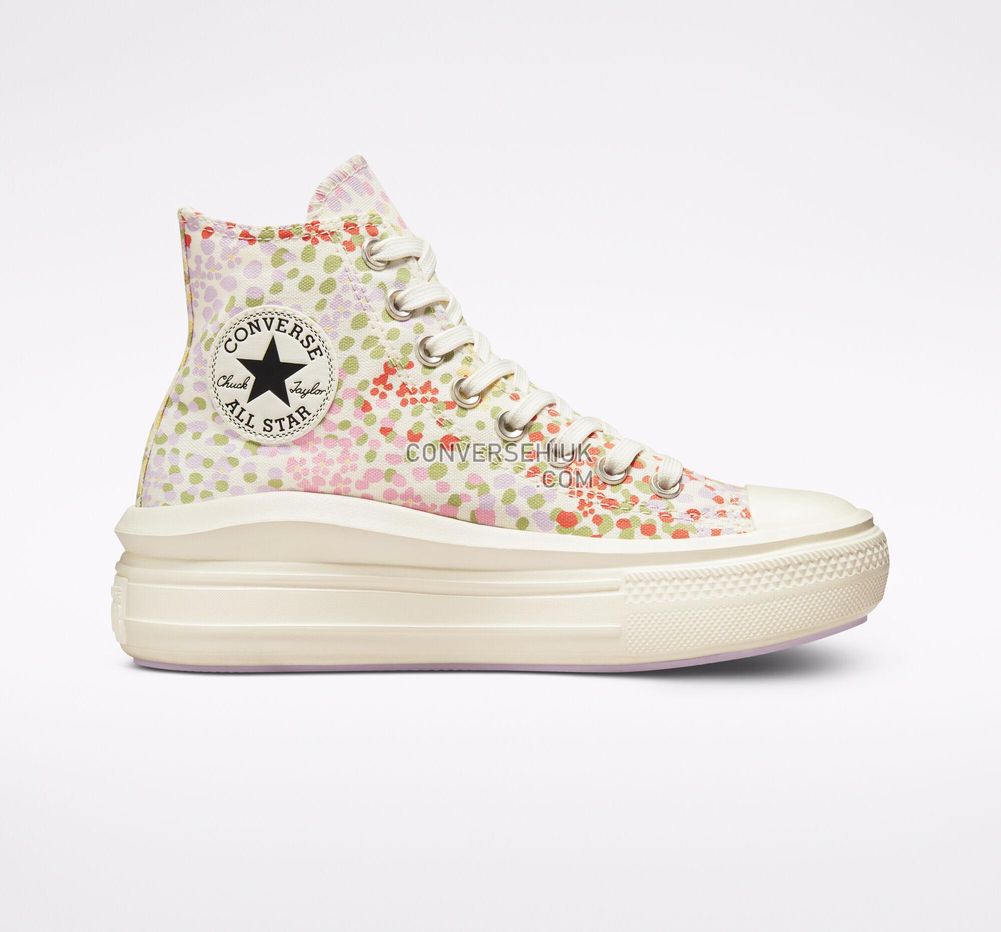 Converse Chuck Taylor All Star Move Platform Floral Egret/Multi/Black A01593C Shoes