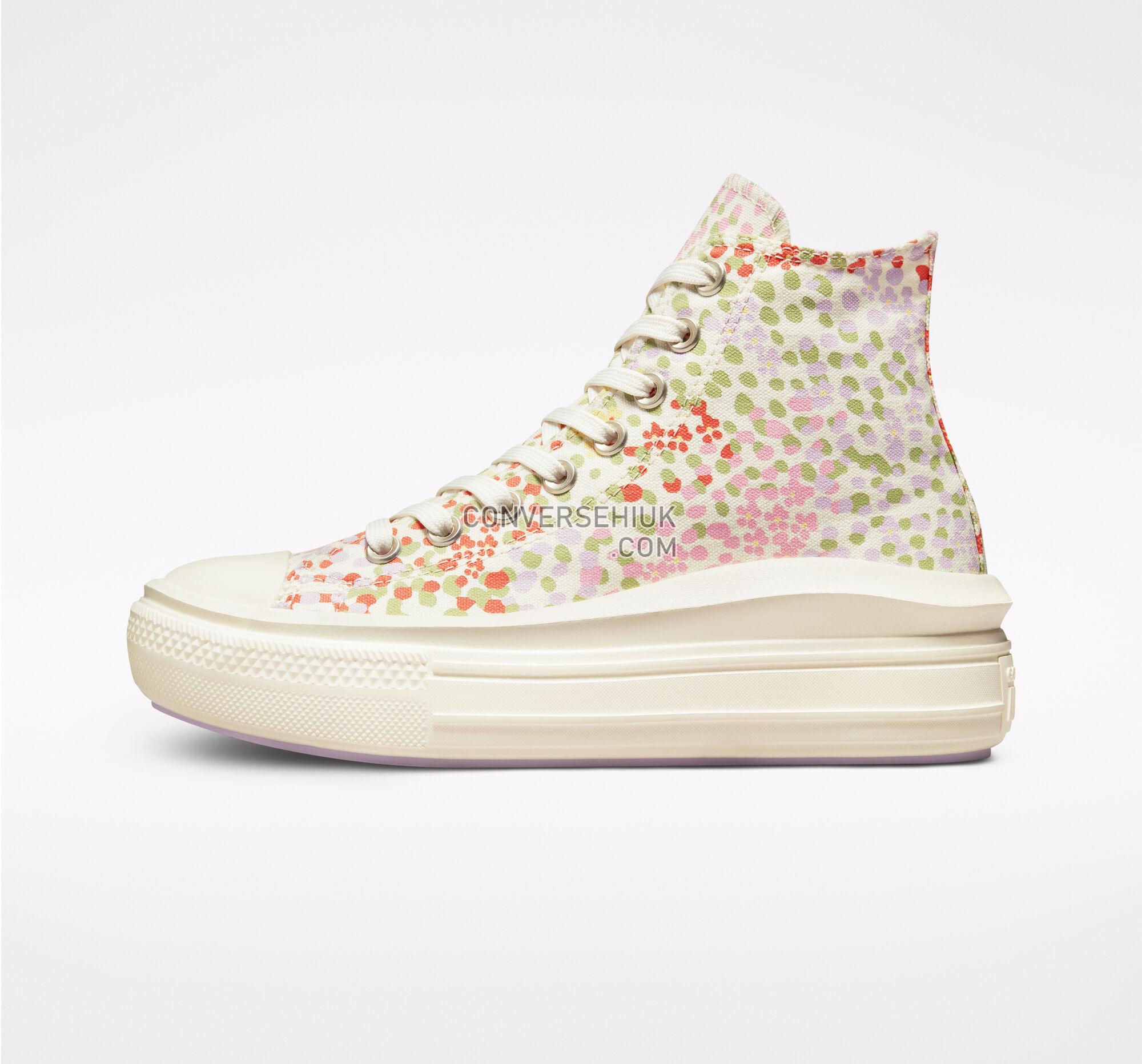 Converse Chuck Taylor All Star Move Platform Floral Egret/Multi/Black A01593C Shoes