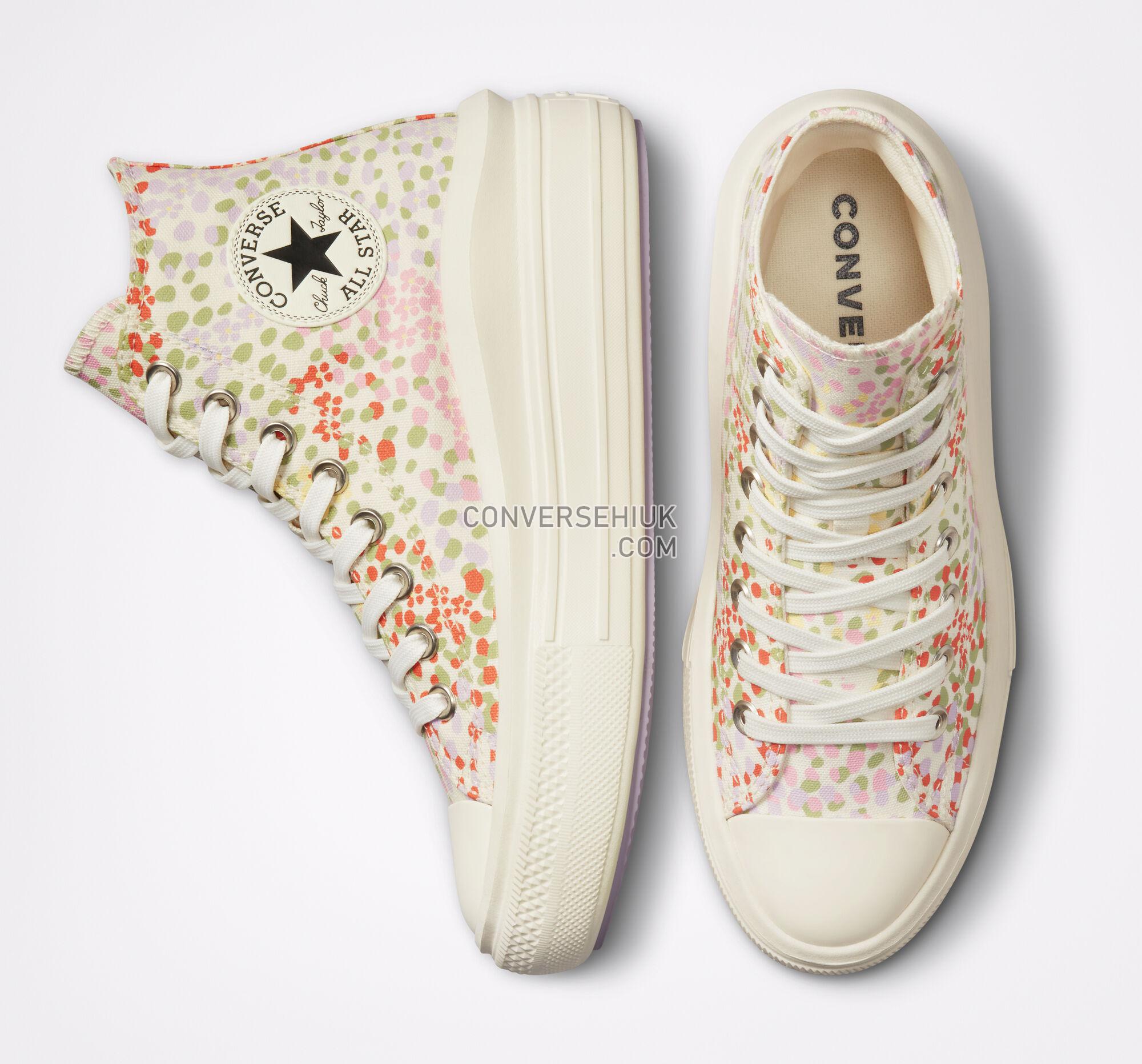 Converse Chuck Taylor All Star Move Platform Floral Egret/Multi/Black A01593C Shoes