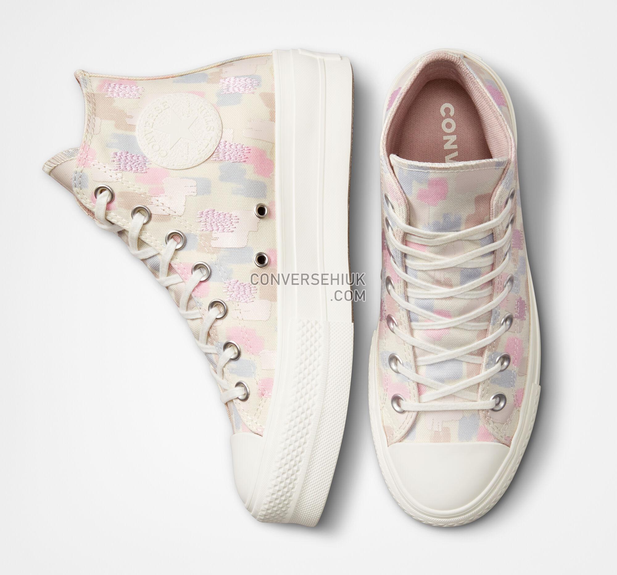 Converse Chuck Taylor All Star Lift Platform Inked Egret/Gravel/Lt Arctic Pink A03247C Shoes