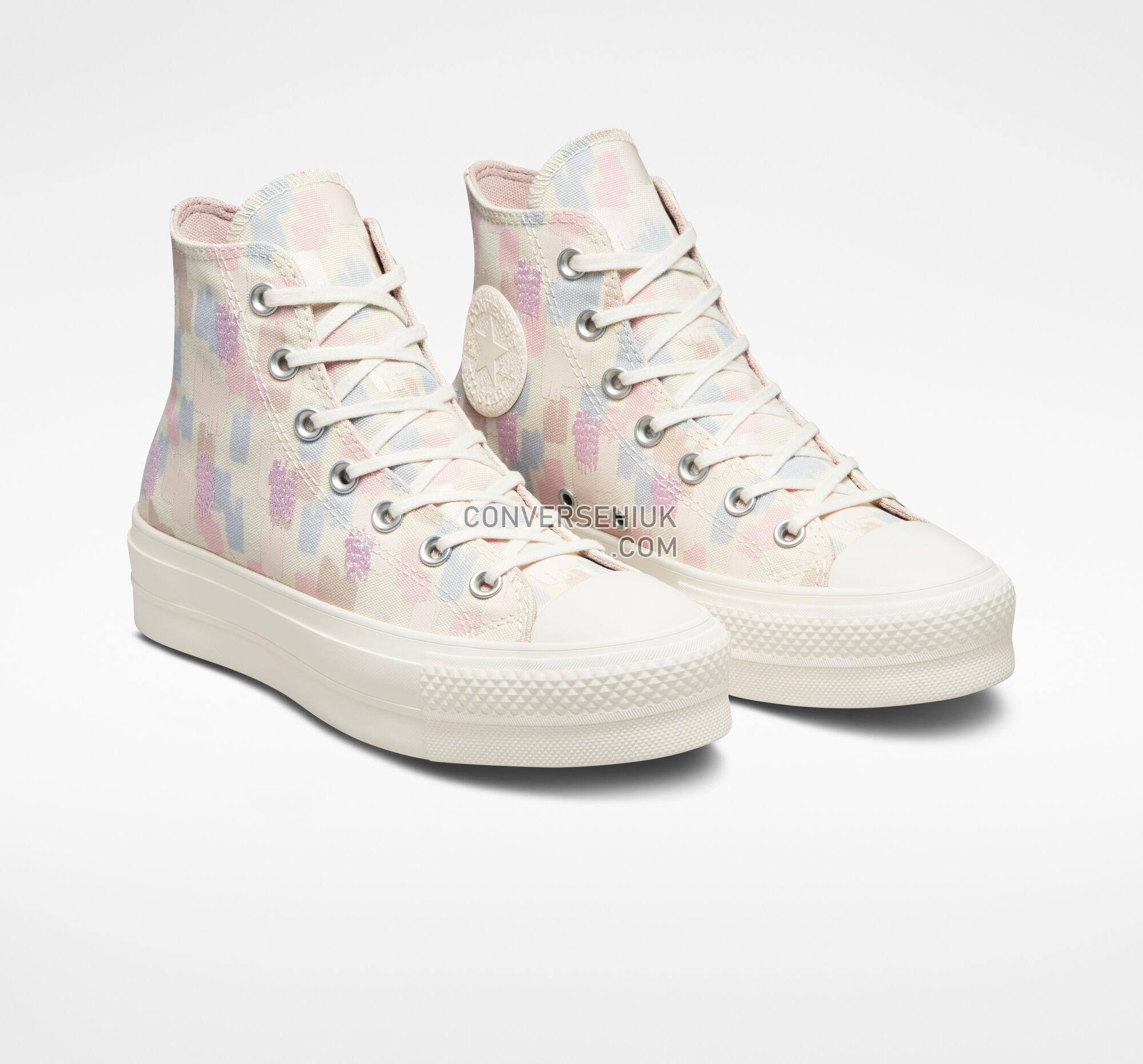 Converse Chuck Taylor All Star Lift Platform Inked Egret/Gravel/Lt Arctic Pink A03247C Shoes