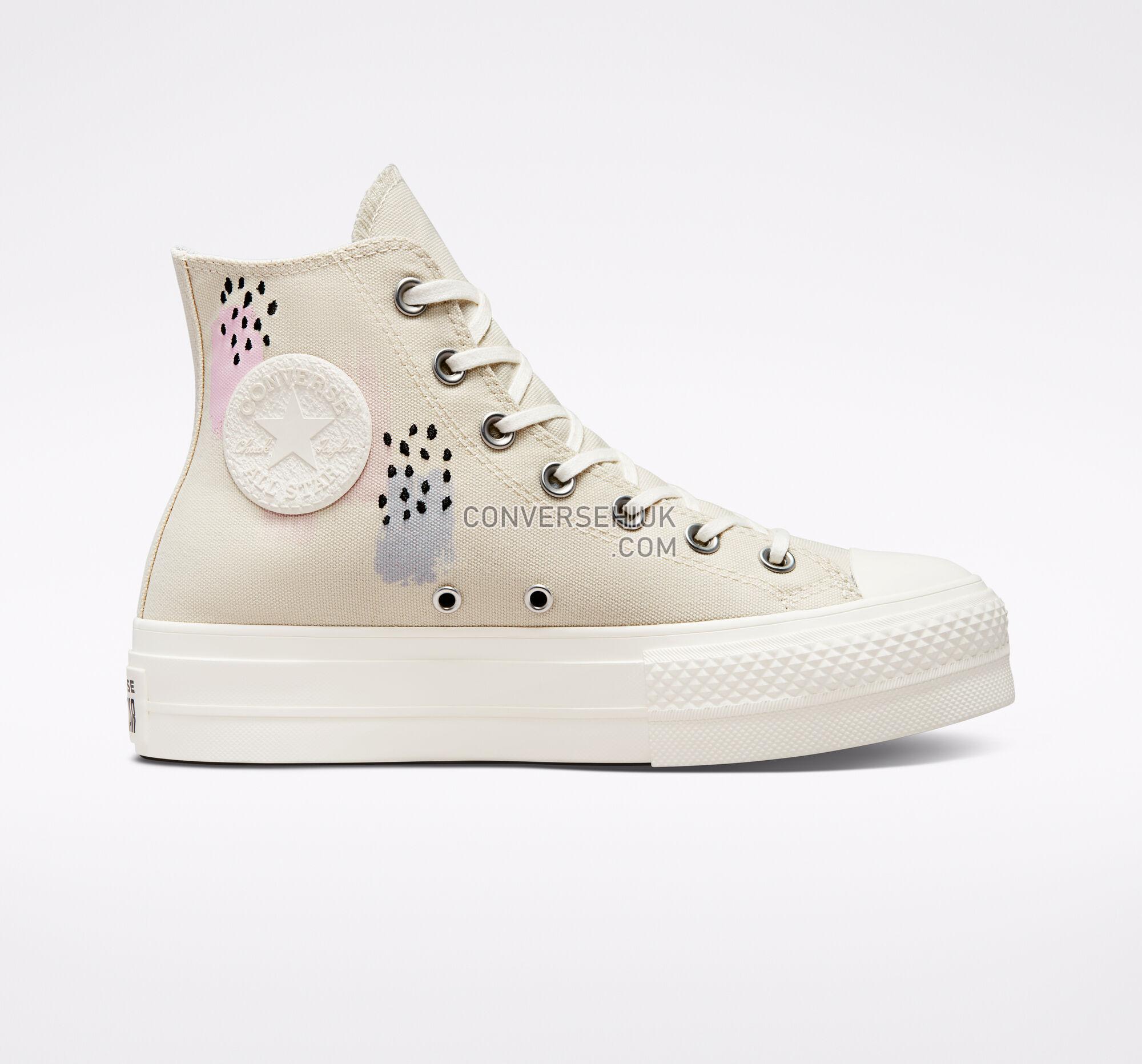 Converse Chuck Taylor All Star Lift Platform Inked Egret/Rose/Arctic Pink A04186C Shoes