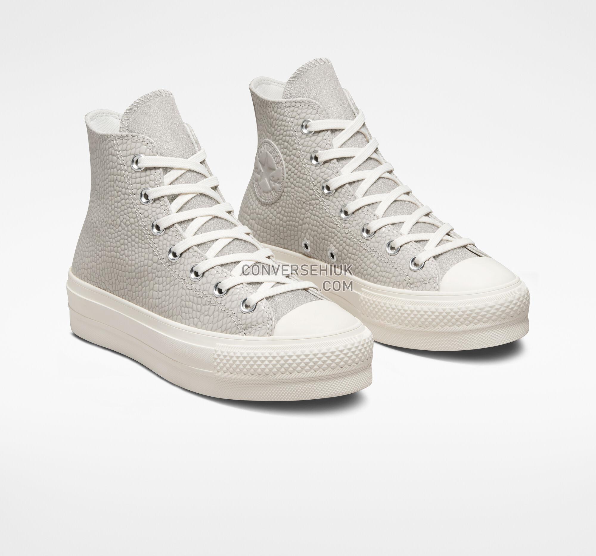 Converse Chuck Taylor All Star Lift Platform Croco Embossed Desert Sand/Egret/Black A04267C Shoes