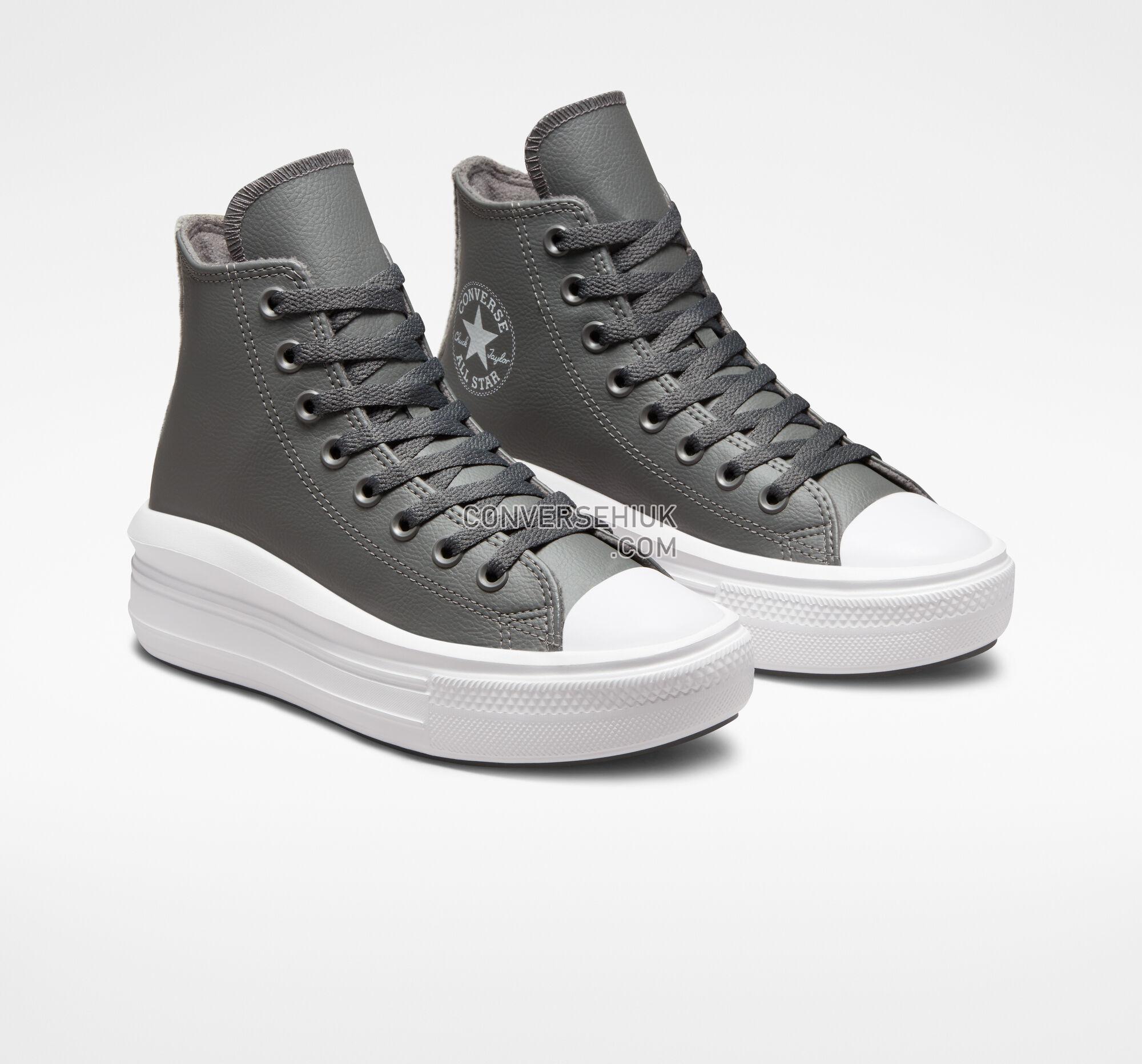 Converse Chuck Taylor All Star Move Platform Stripe Knit Iron Grey/Iron Grey/White A01344C Shoes