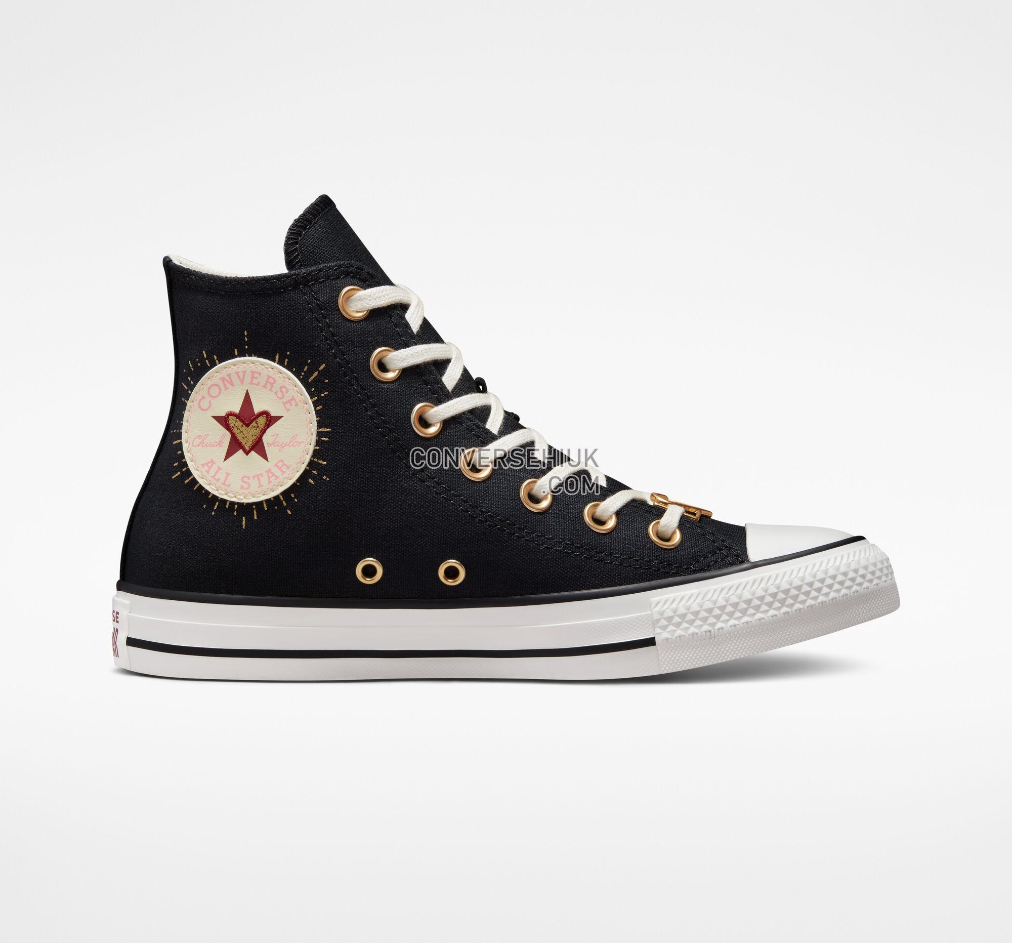 Converse Chuck Taylor All Star Hearts Black/White/Back Alley Brick A03932C Shoes