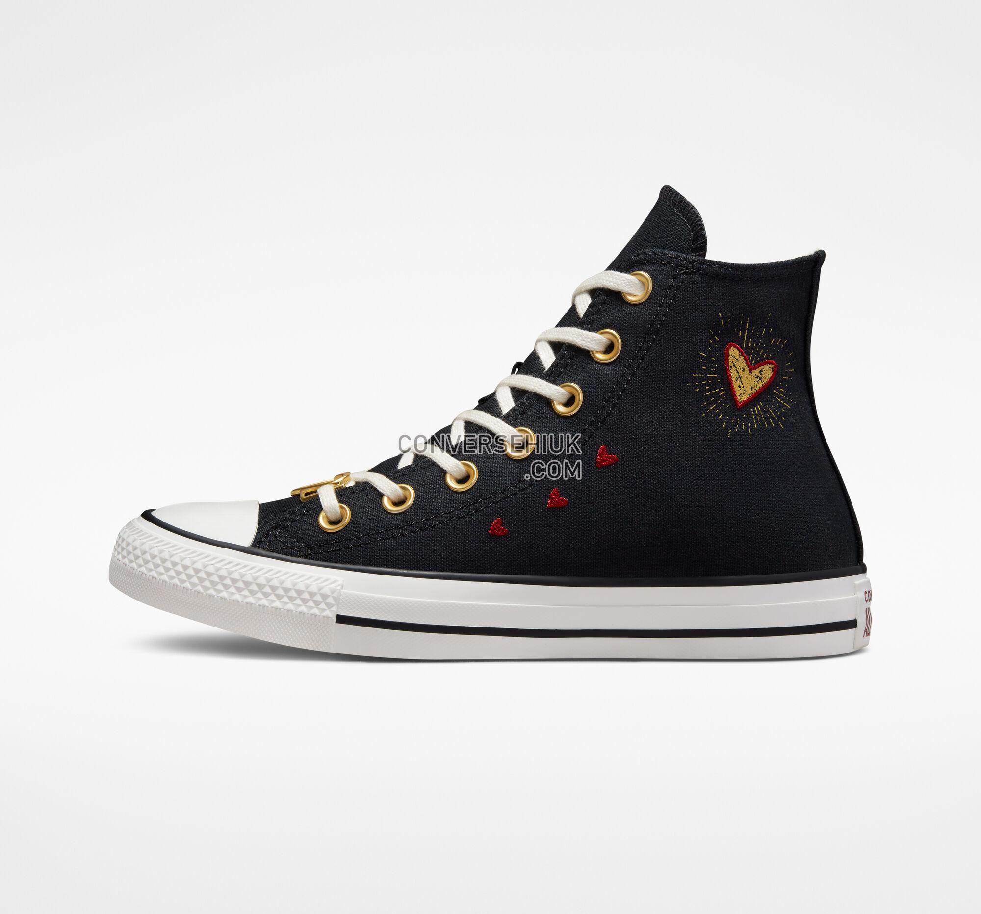 Converse Chuck Taylor All Star Hearts Black/White/Back Alley Brick A03932C Shoes