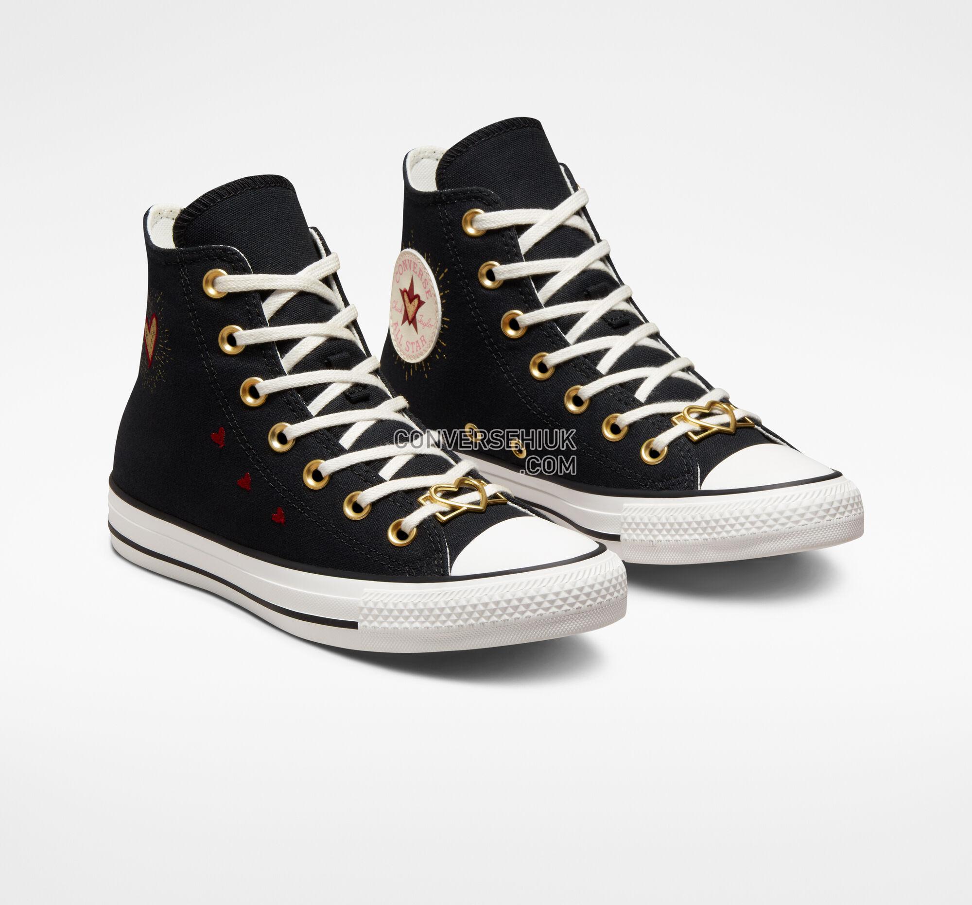 Converse Chuck Taylor All Star Hearts Black/White/Back Alley Brick A03932C Shoes