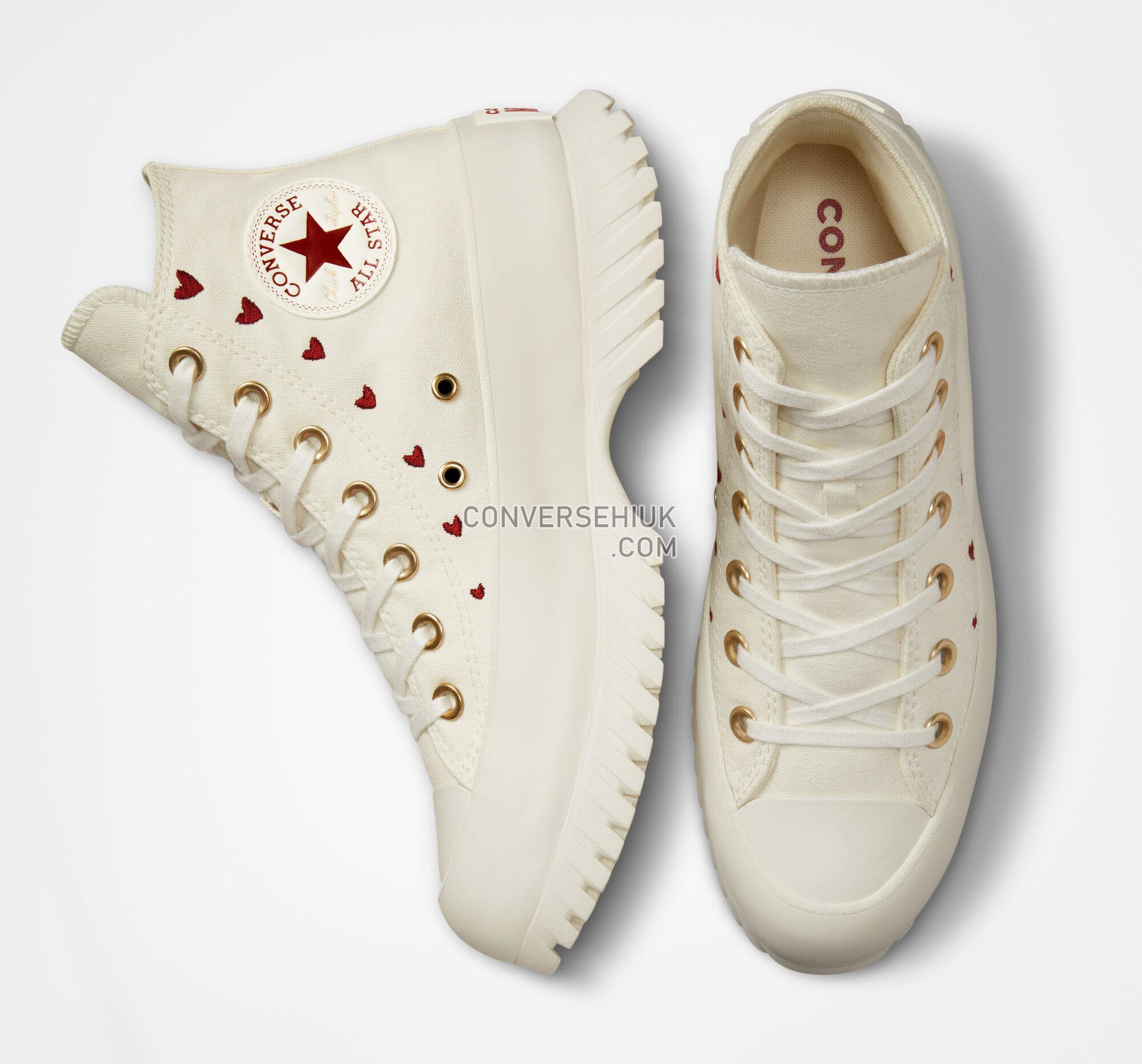 Converse Chuck Taylor All Star Lugged 2.0 Platform Hearts Egret/Moms Potato Salad Yellow A05341C Shoes