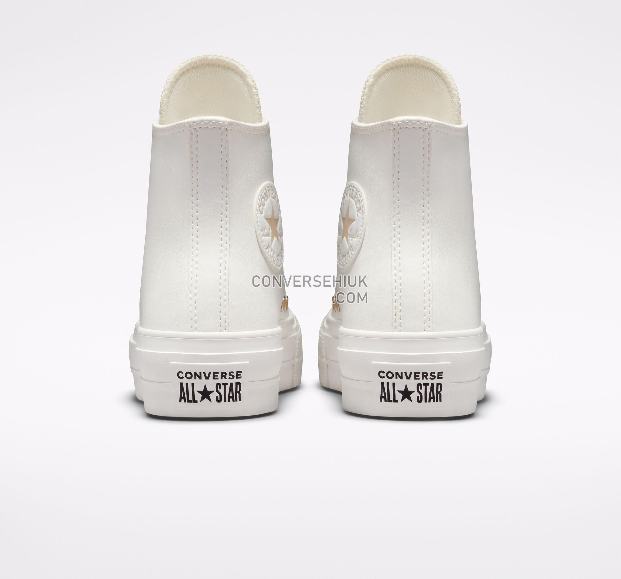 Converse Chuck Taylor All Star Lift Platform Mono White Vintage White/Egret/Gold A03719C Shoes