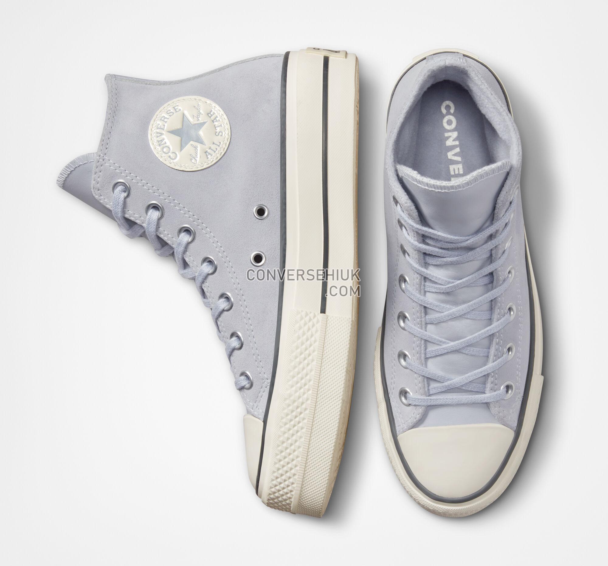 Converse Chuck Taylor All Star Lift Platform Suede Gravel/Iron Grey/Egret A03251C Shoes