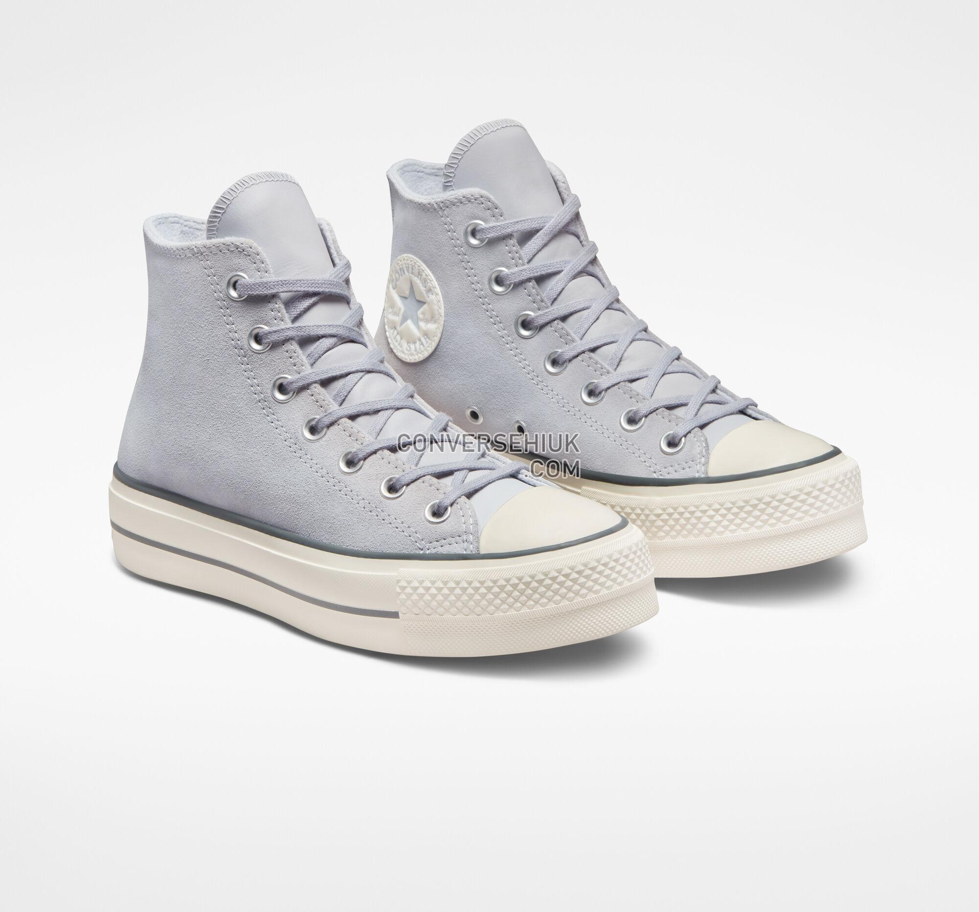 Converse Chuck Taylor All Star Lift Platform Suede Gravel/Iron Grey/Egret A03251C Shoes