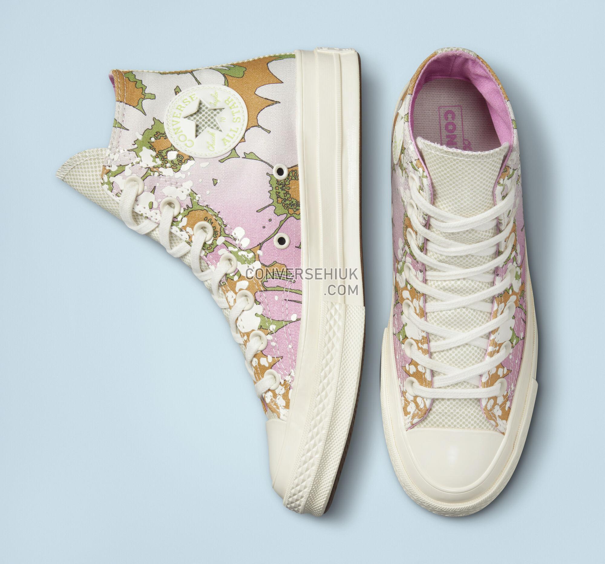 Converse Chuck 70 Crafted Florals Beyond Pink/Olive Aura/Egret A00537C Shoes