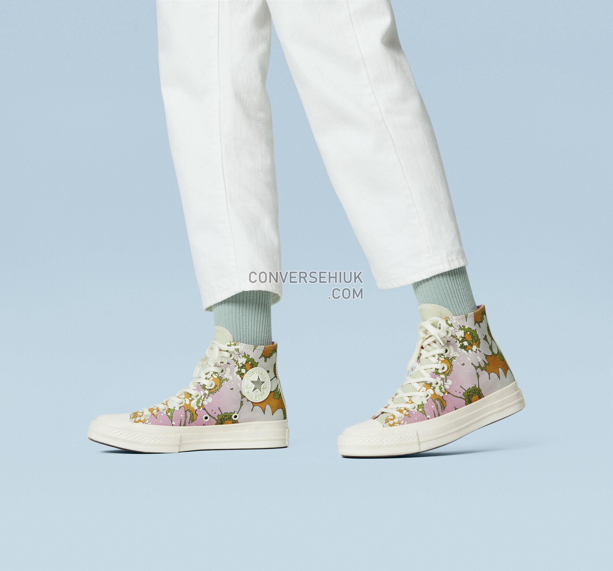 Converse Chuck 70 Crafted Florals Beyond Pink/Olive Aura/Egret A00537C Shoes