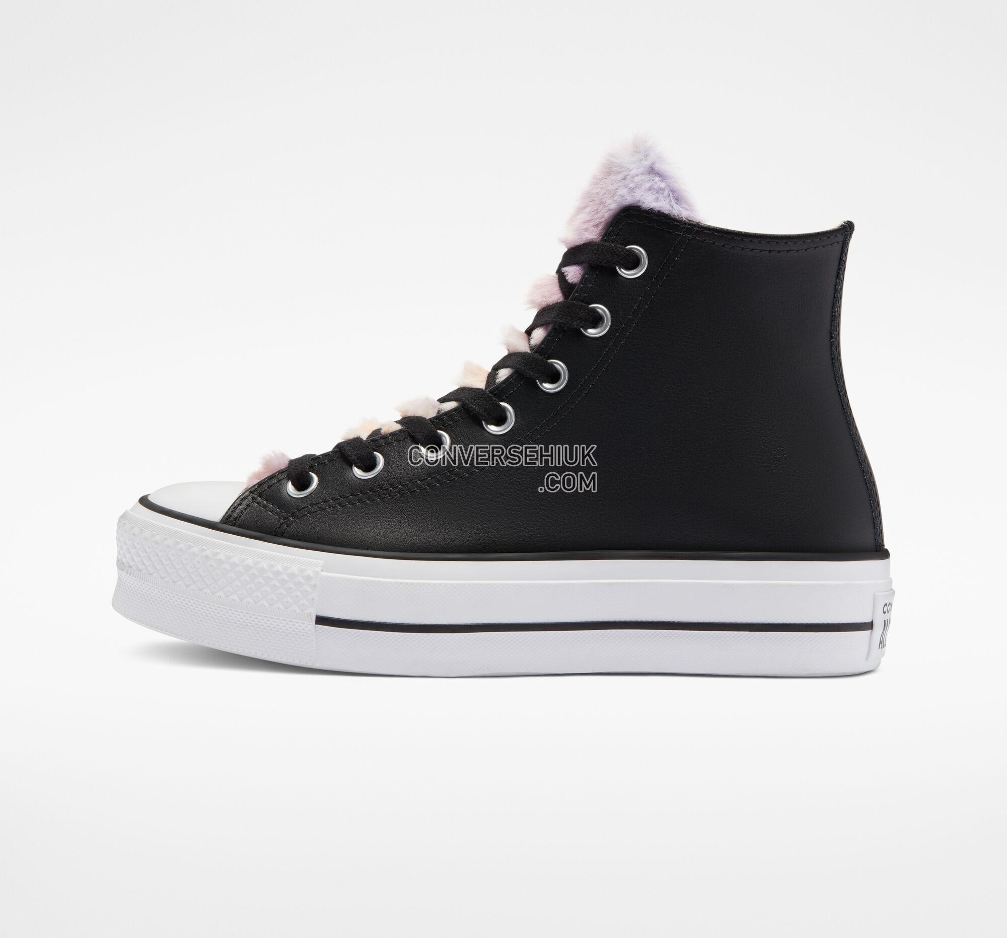 Converse Chuck Taylor All Star Lift Platform Rainbow Fur Black Fur Multicolor A05081C Shoes