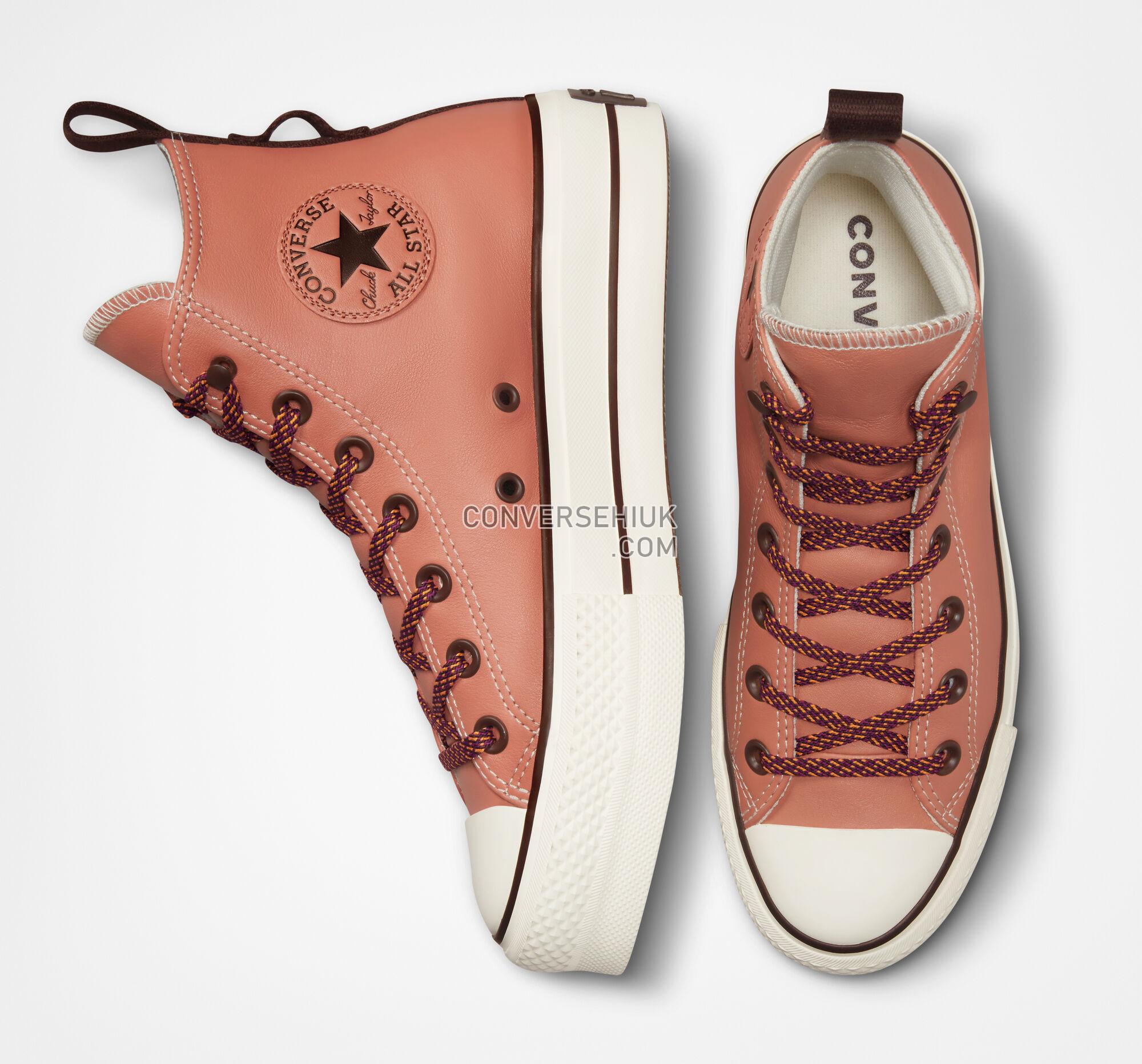 Converse Chuck Taylor All Star Lift Platform Tonal Leather Terra Blush/Egret/Dark Root A03741C Shoes