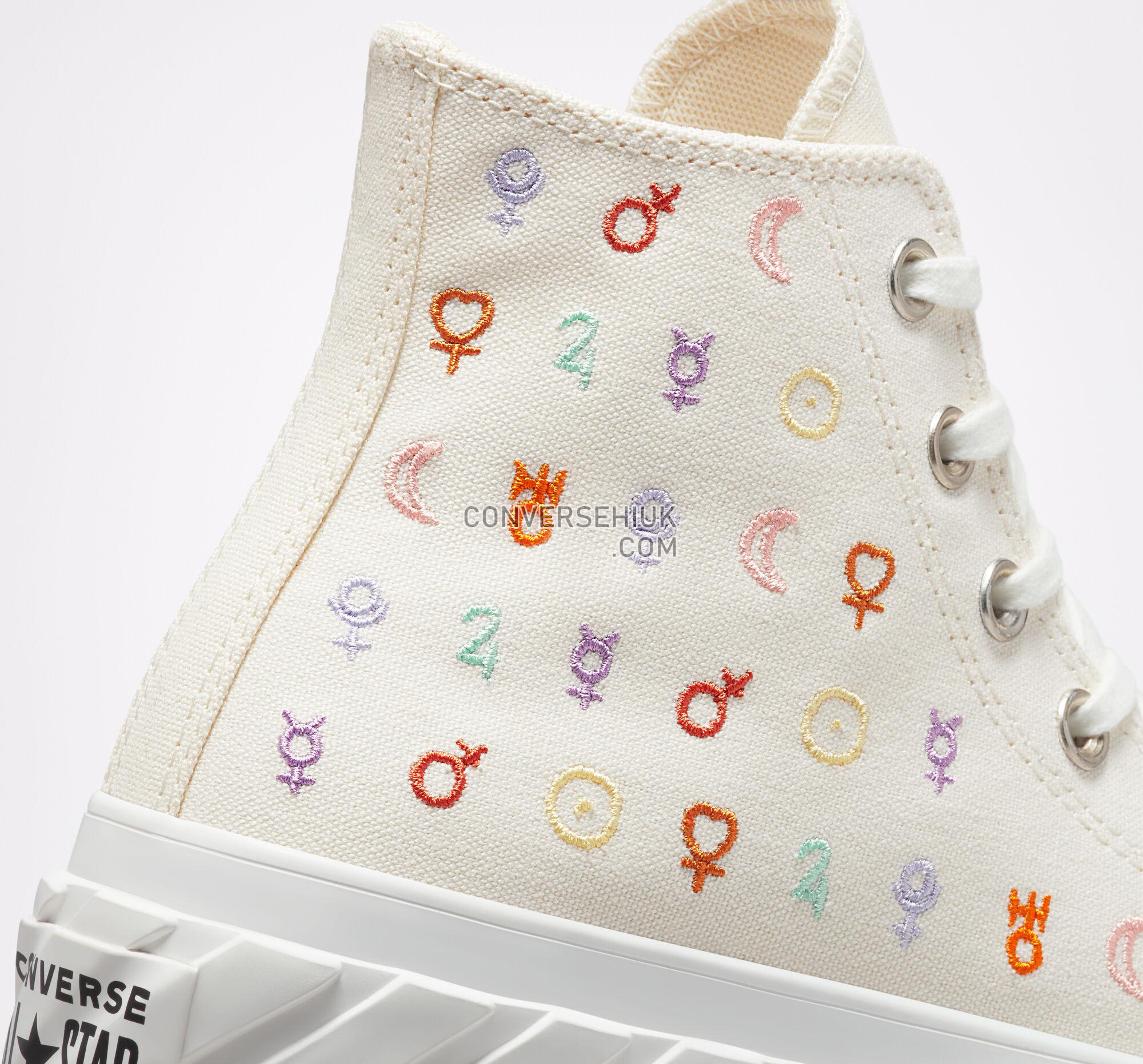 Converse Chuck Taylor All Star Lift 2X Platform Mystic Symbols Egret/Vintage White A03716C Shoes