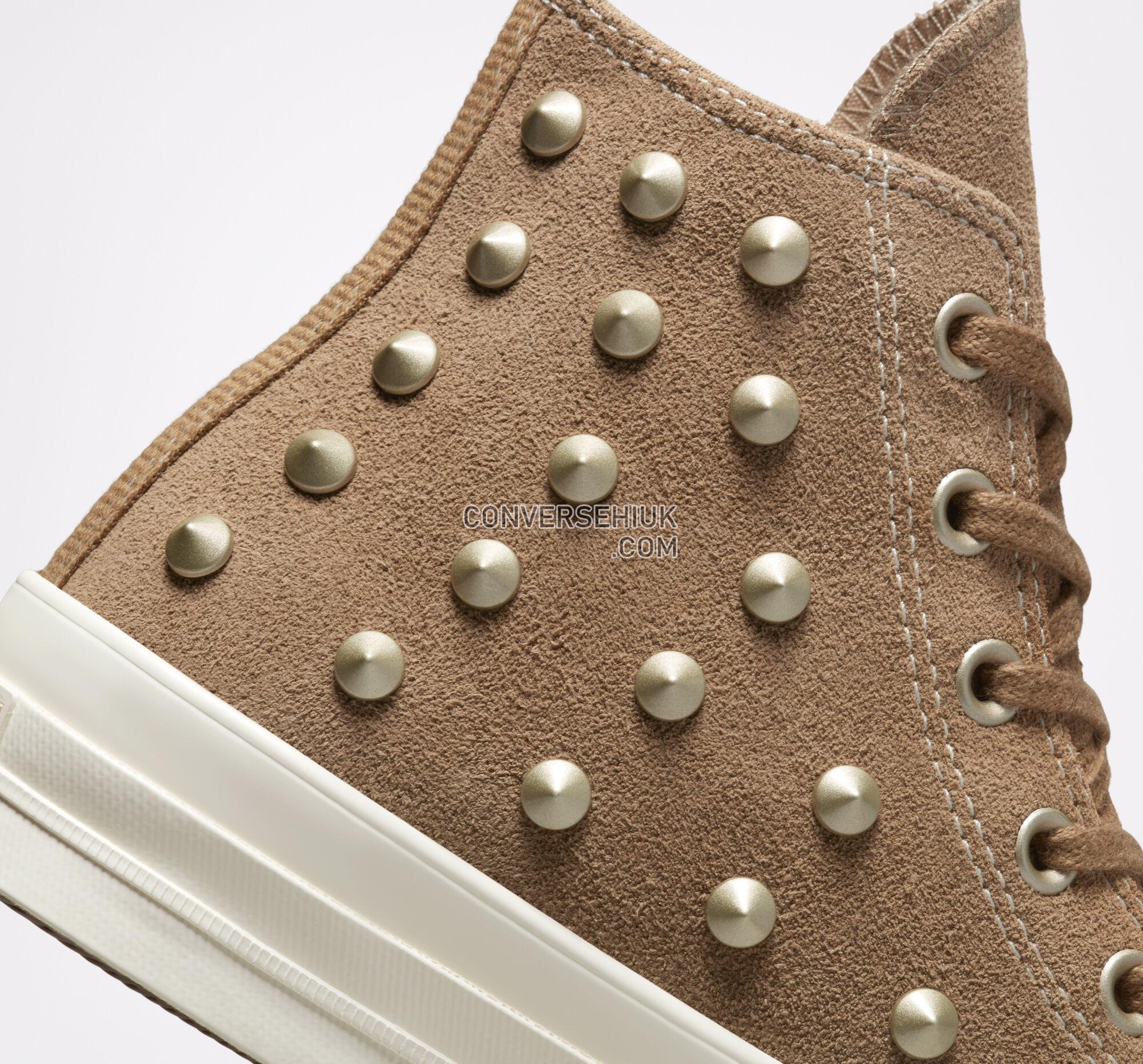 Converse Chuck 70 Suede Studs Sand Dune/Egret/Light Gold A04273C Shoes