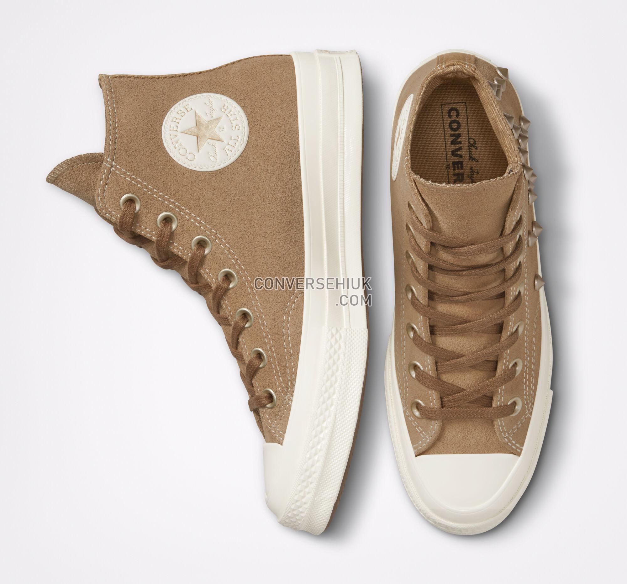 Converse Chuck 70 Suede Studs Sand Dune/Egret/Light Gold A04273C Shoes