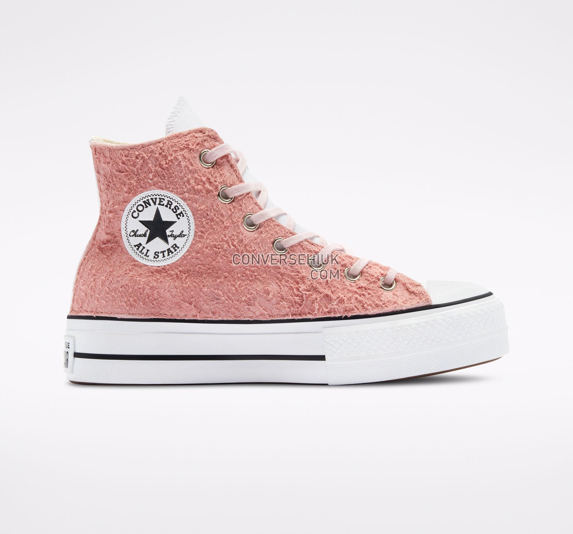 Converse Chuck Taylor All Star Lift Platform Scratched Suede Pink Scratched Suede A04314C Shoes