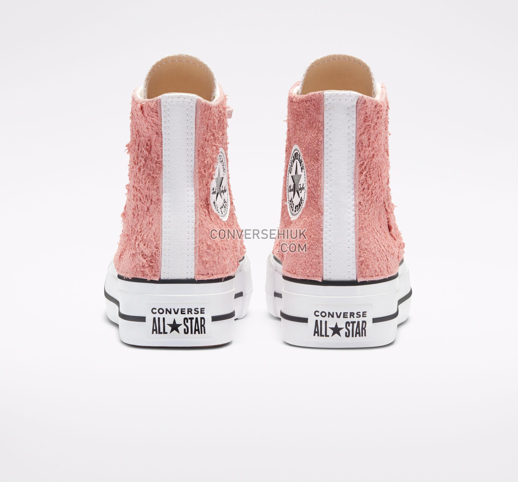 Converse Chuck Taylor All Star Lift Platform Scratched Suede Pink Scratched Suede A04314C Shoes