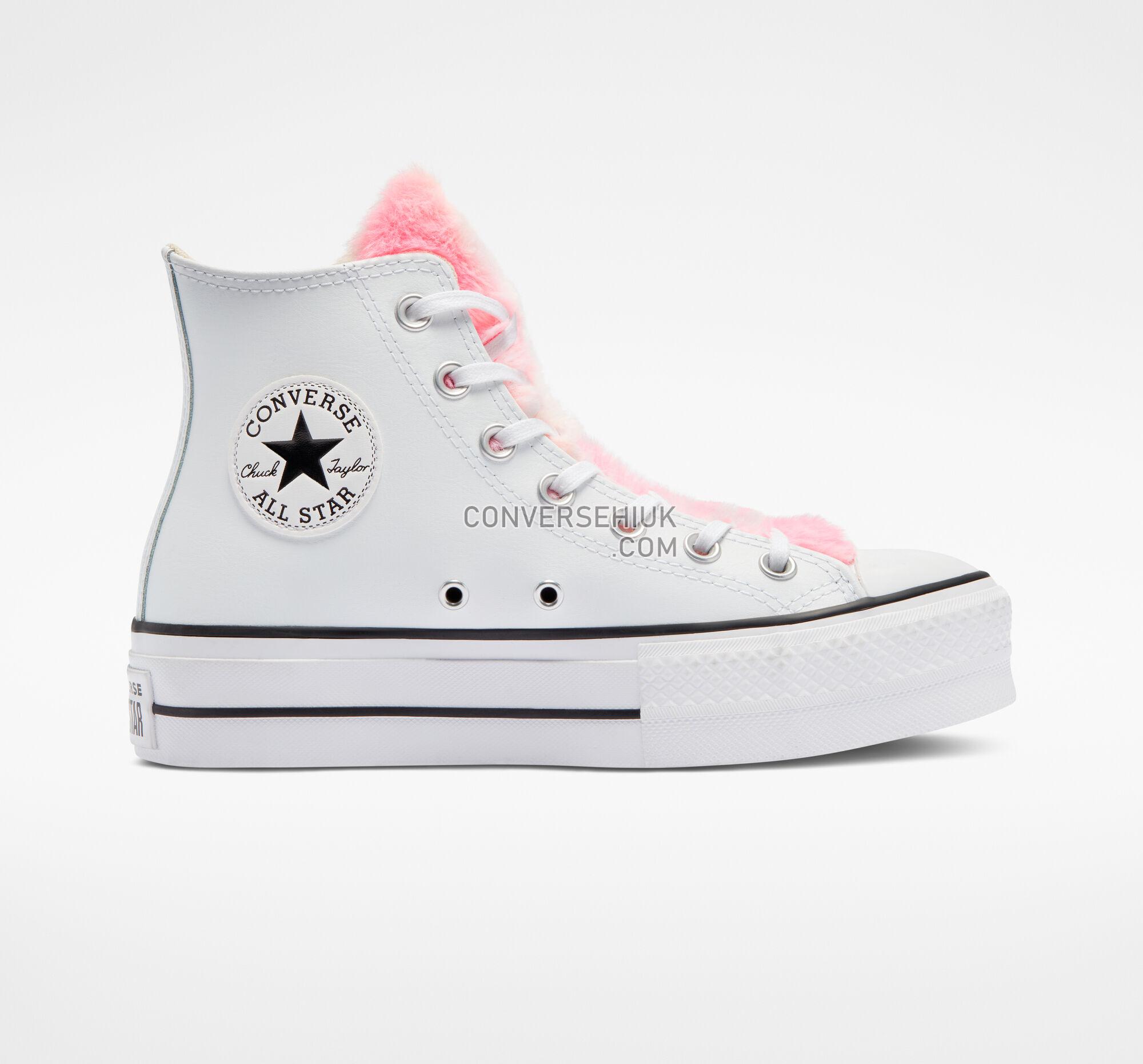 Converse Chuck Taylor All Star Lift Platform Rainbow Fur White Fur A05082C Shoes