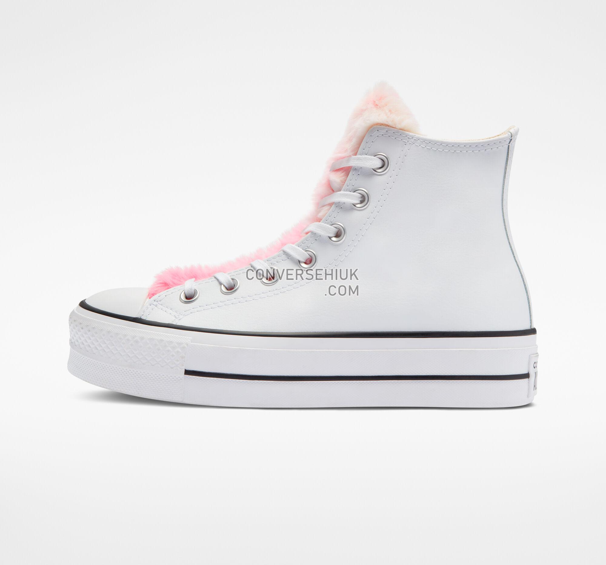 Converse Chuck Taylor All Star Lift Platform Rainbow Fur White Fur A05082C Shoes