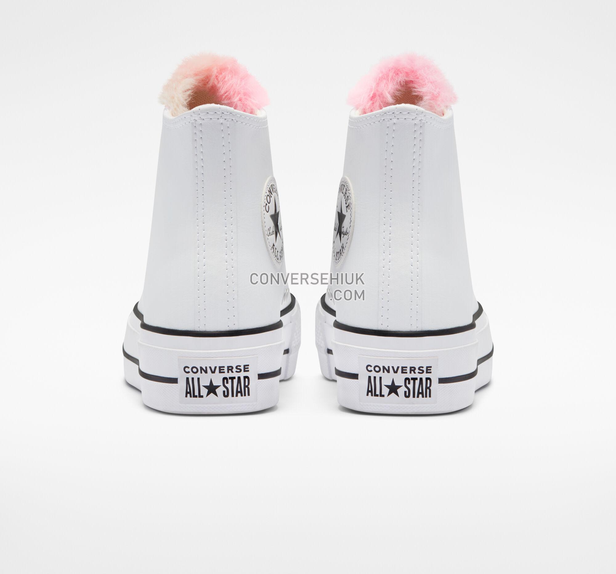 Converse Chuck Taylor All Star Lift Platform Rainbow Fur White Fur A05082C Shoes