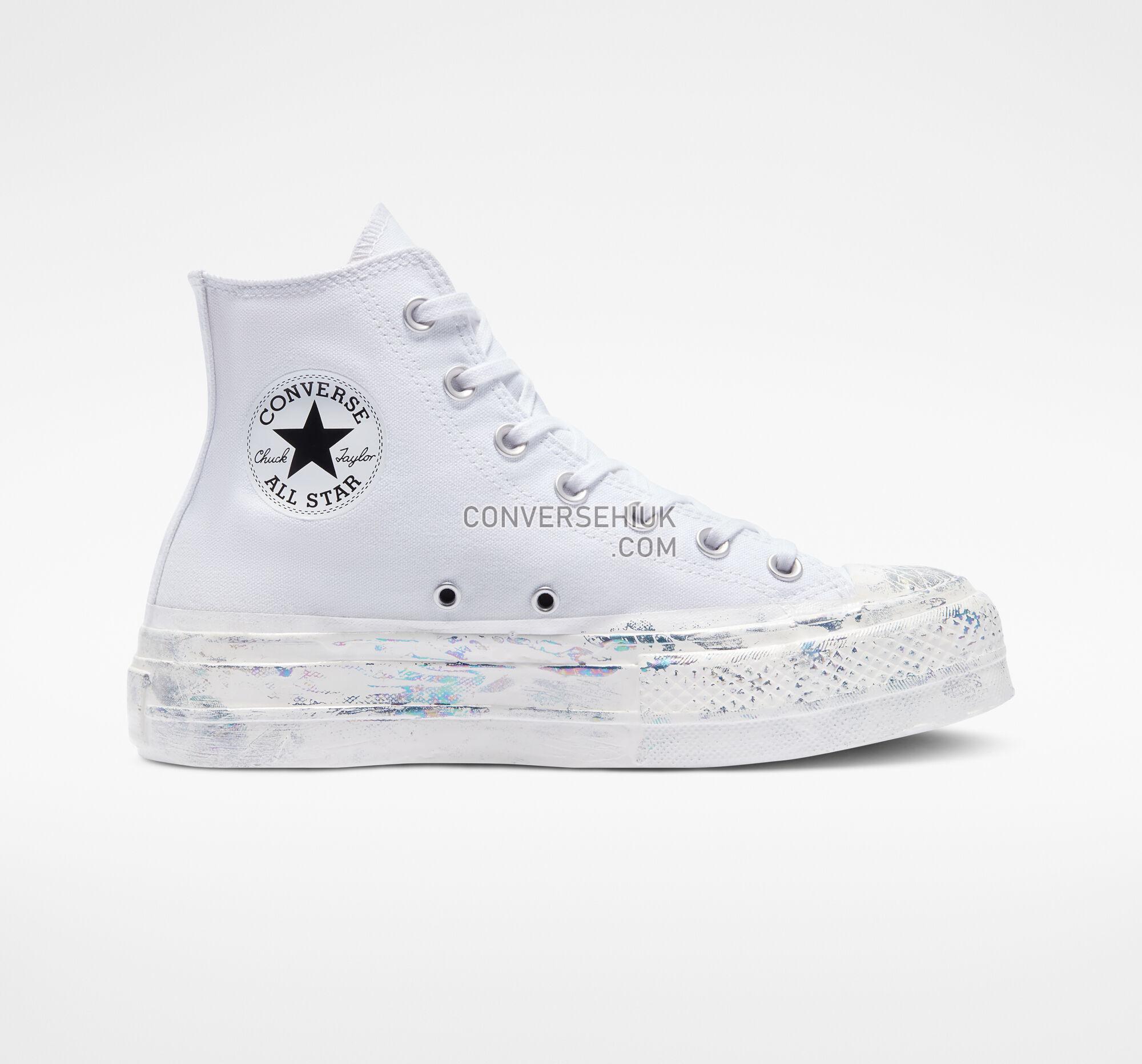 Converse Chuck Taylor All Star Lift Platform White Iridescent White Iridescent A03337C Shoes