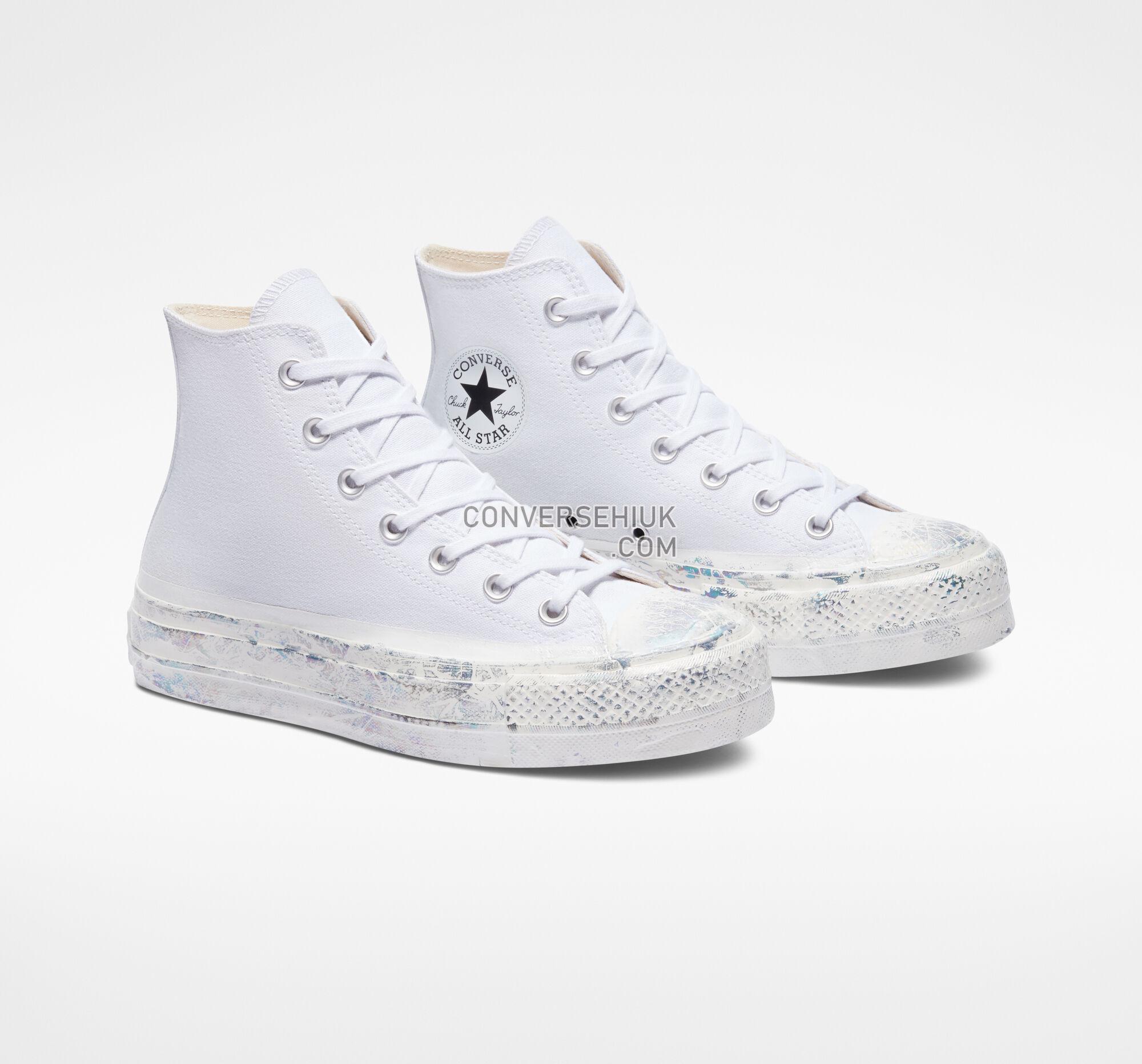 Converse Chuck Taylor All Star Lift Platform White Iridescent White Iridescent A03337C Shoes