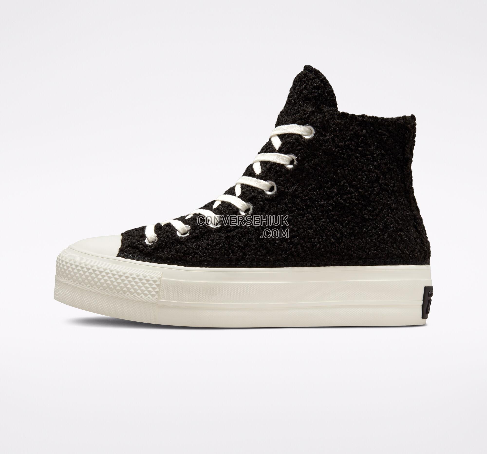 Converse Chuck Taylor All Star Lift Platform Cozy Utility Black/Egret/Black 573211C Shoes