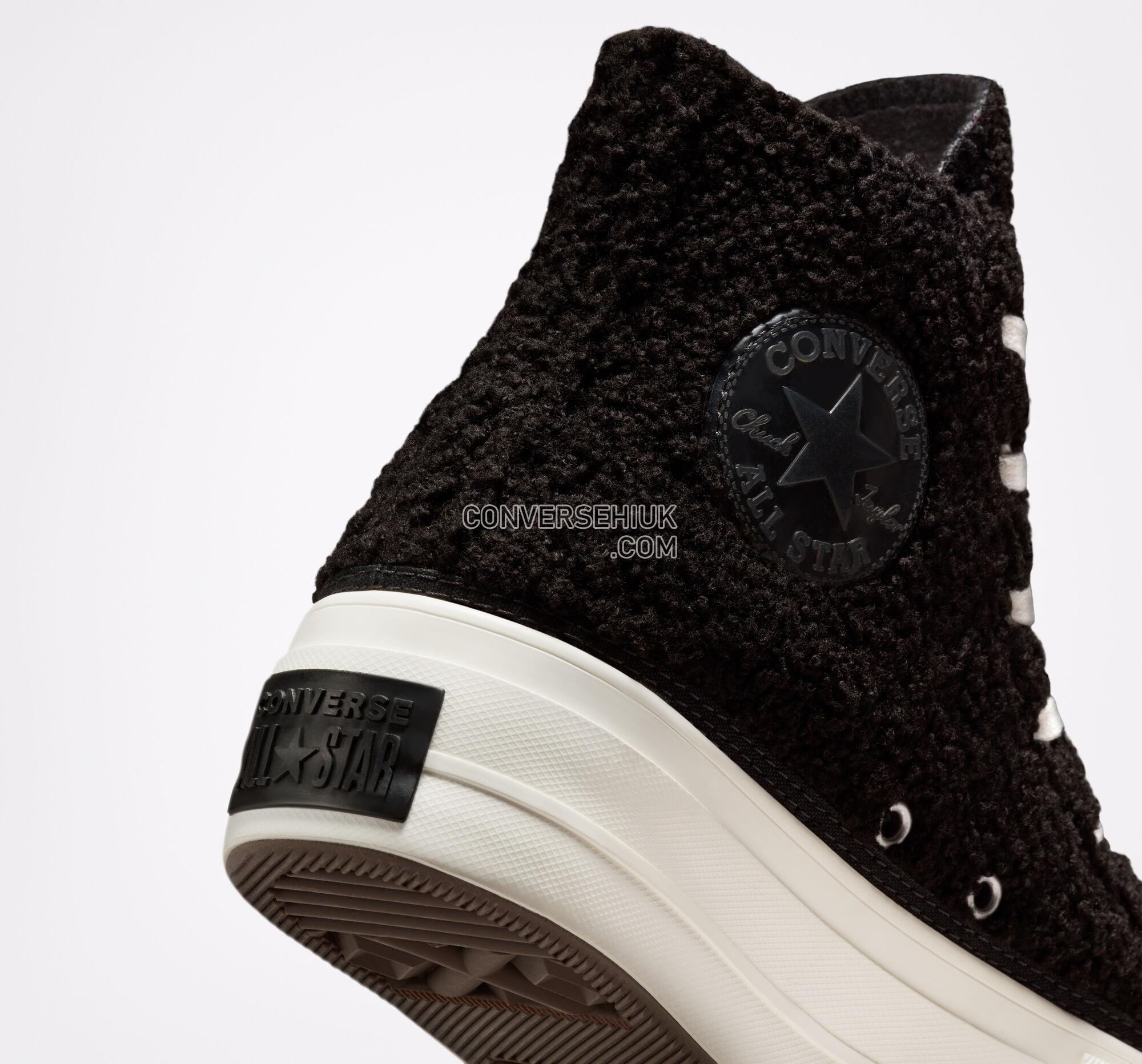 Converse Chuck Taylor All Star Lift Platform Cozy Utility Black/Egret/Black 573211C Shoes