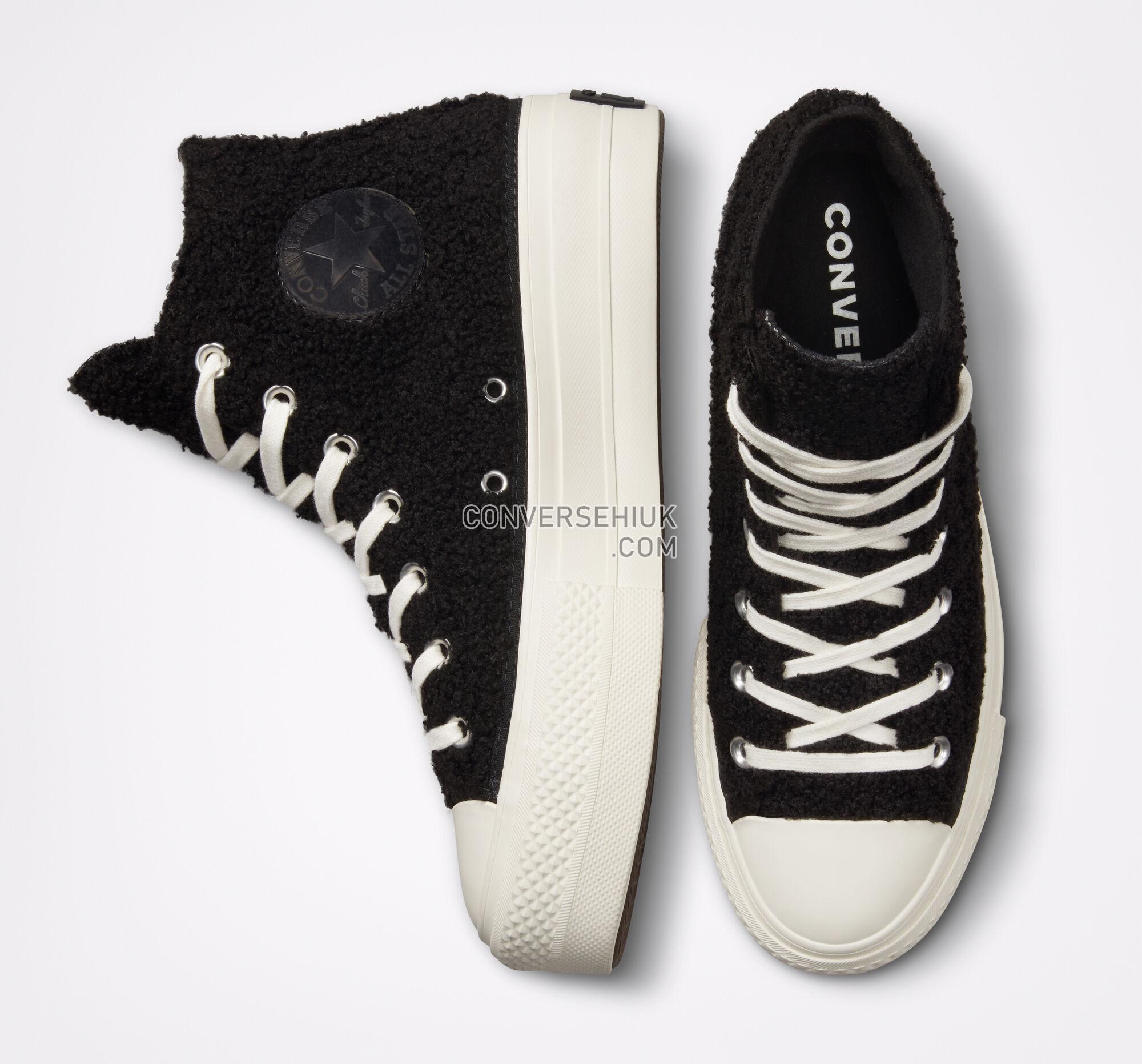 Converse Chuck Taylor All Star Lift Platform Cozy Utility Black/Egret/Black 573211C Shoes