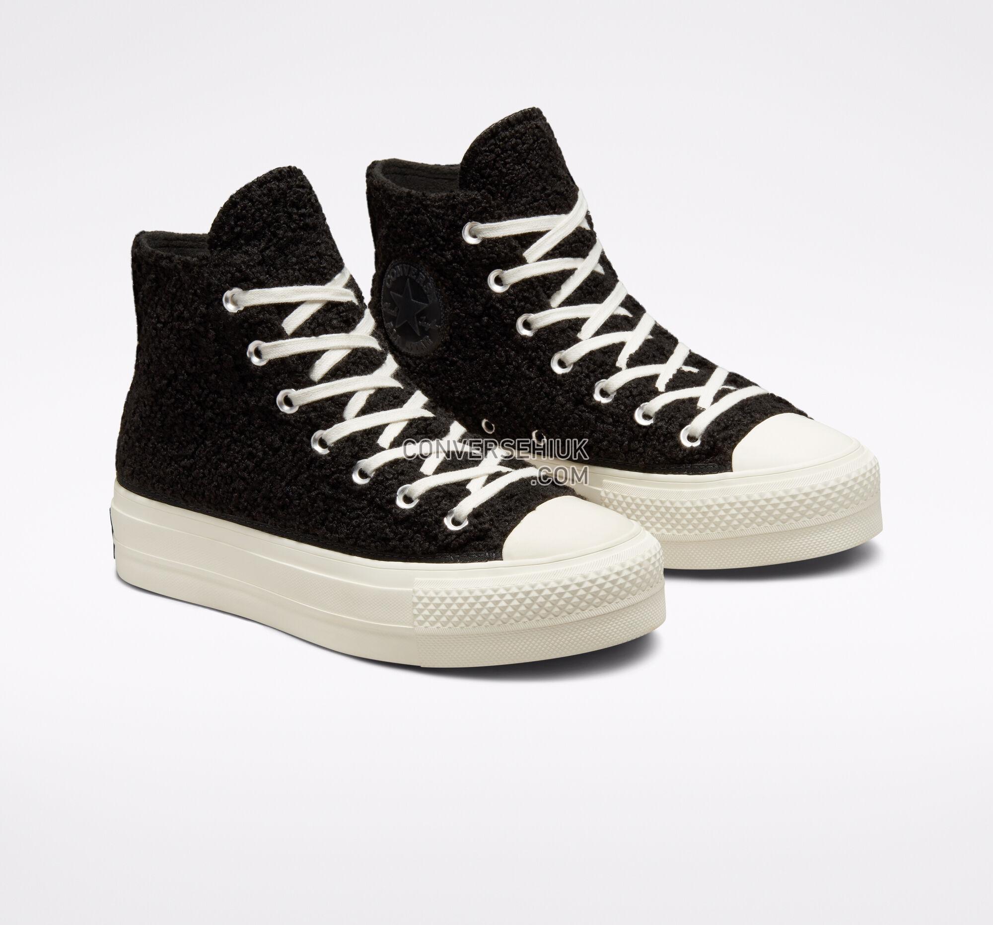 Converse Chuck Taylor All Star Lift Platform Cozy Utility Black/Egret/Black 573211C Shoes