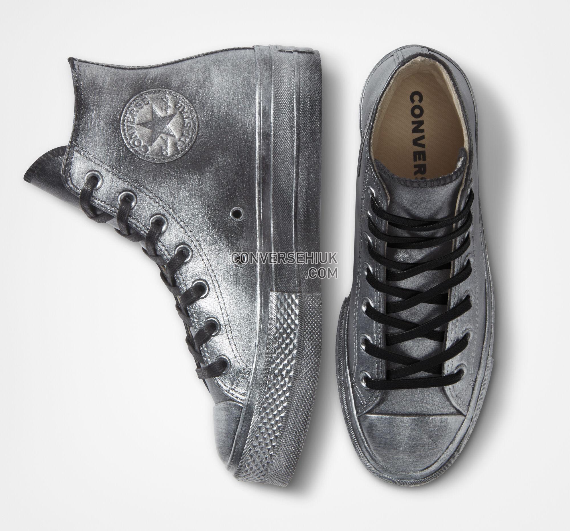 Converse Chuck Taylor All Star Lift Platform Waxed Metal Black Waxed Metal A05087C Shoes