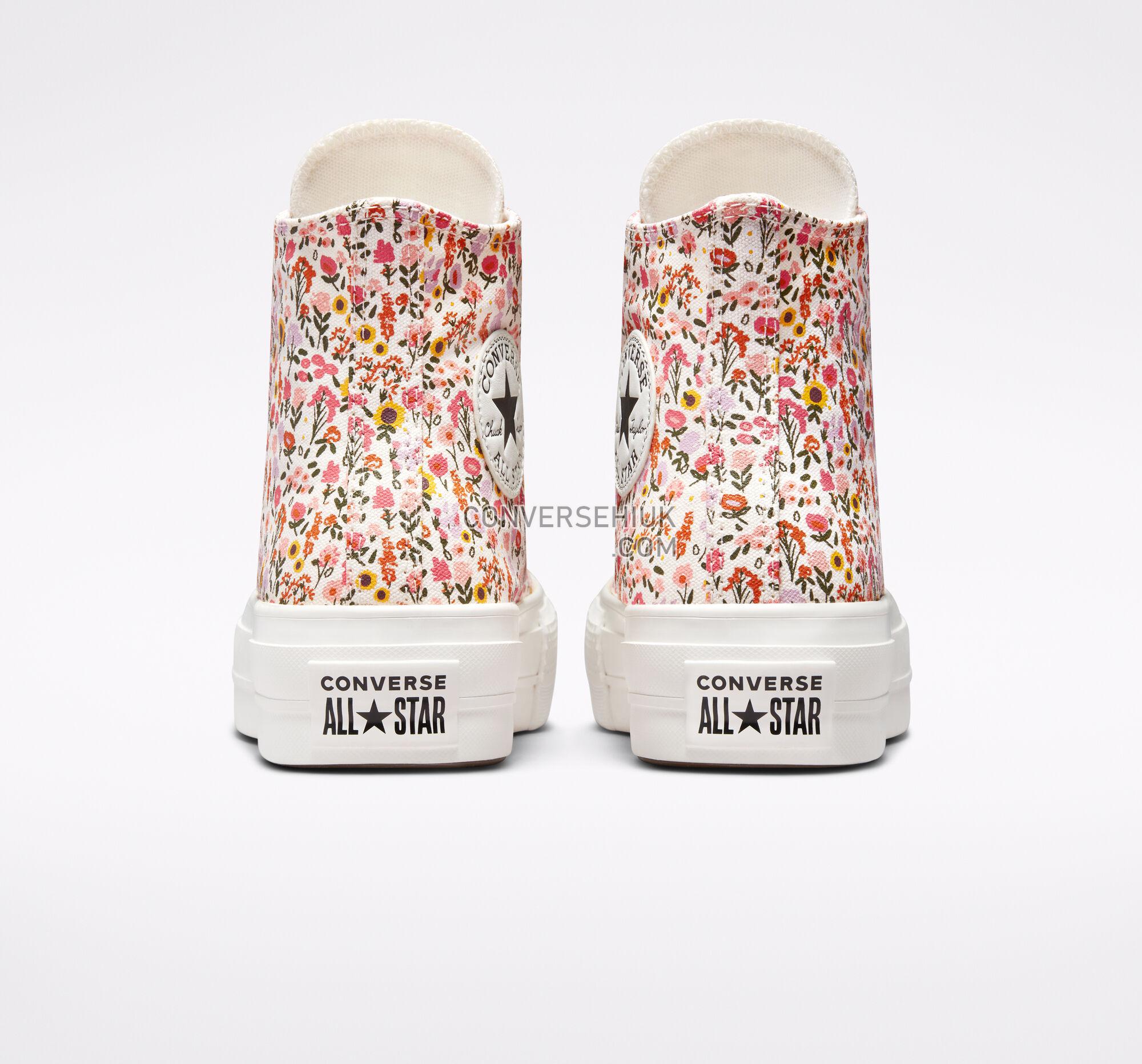 Converse Chuck Taylor All Star Lift Platform Florals Natural Ivory/Terracotta Pink A03341C Shoes