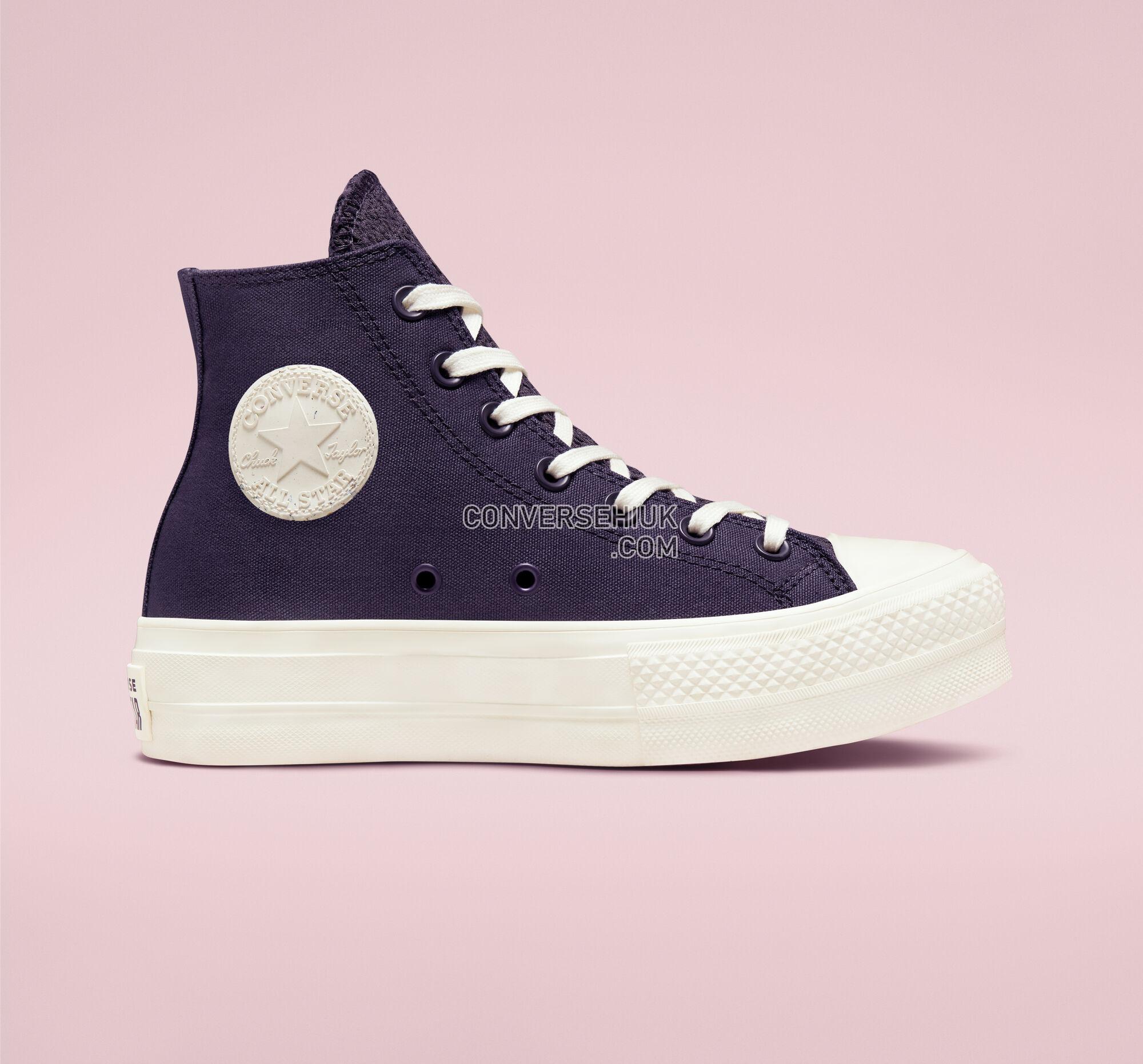 Converse Chuck Taylor All Star Lift Platform Tonal Jacquard Dark Raisin/Dark Raisin/Egret A00887C Shoes