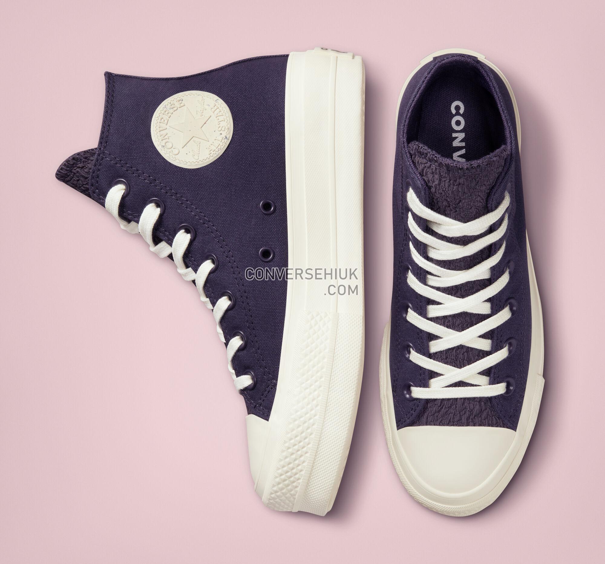 Converse Chuck Taylor All Star Lift Platform Tonal Jacquard Dark Raisin/Dark Raisin/Egret A00887C Shoes