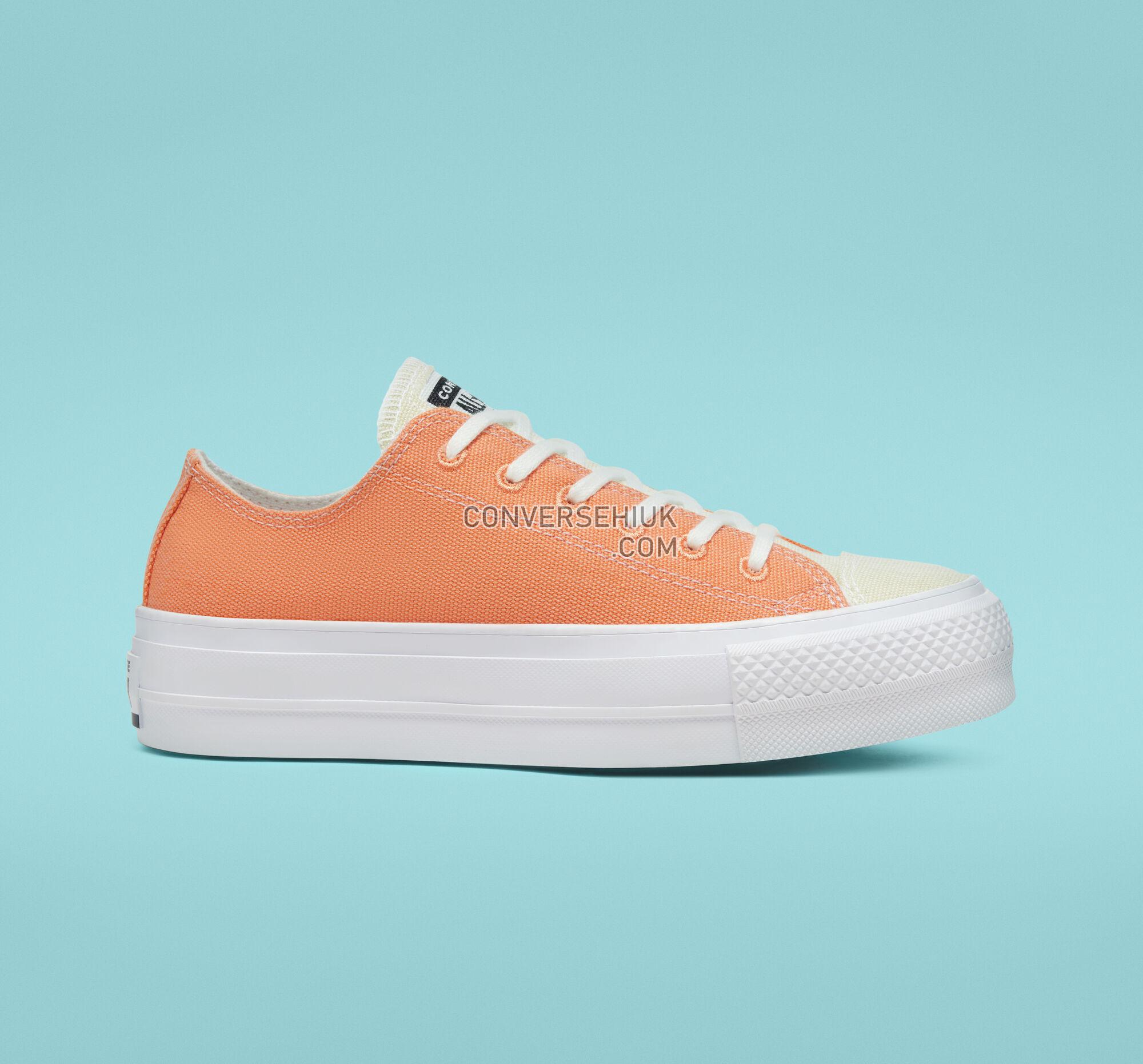 Converse Chuck Taylor All Star Lift Platform Renew Cotton Fuel Orange/White/White 567855C Shoes