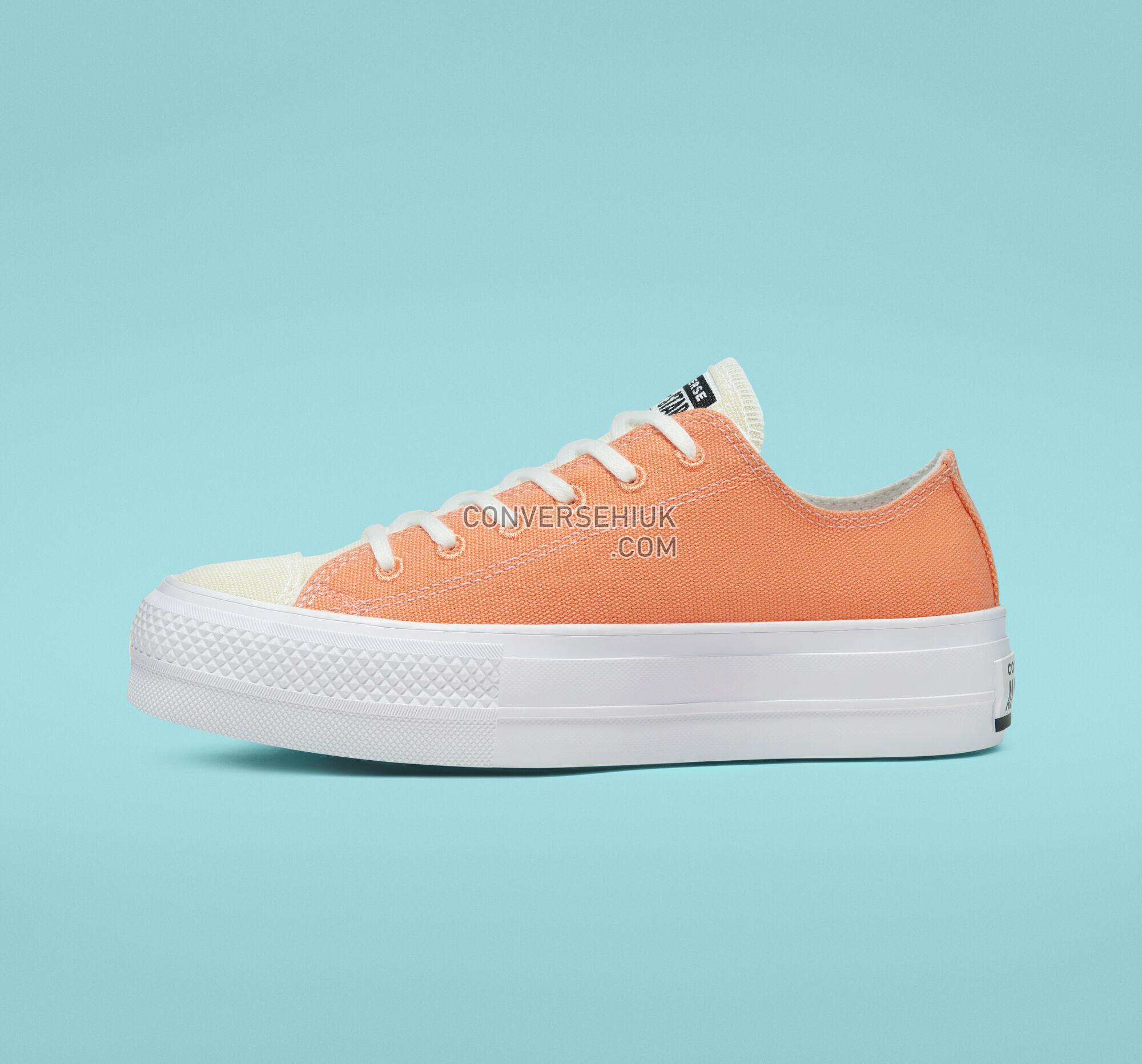 Converse Chuck Taylor All Star Lift Platform Renew Cotton Fuel Orange/White/White 567855C Shoes