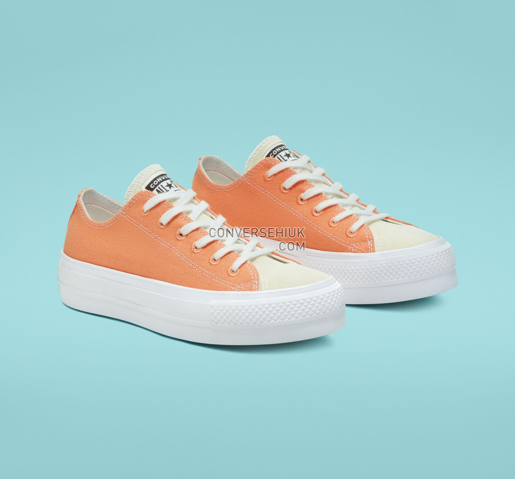 Converse Chuck Taylor All Star Lift Platform Renew Cotton Fuel Orange/White/White 567855C Shoes