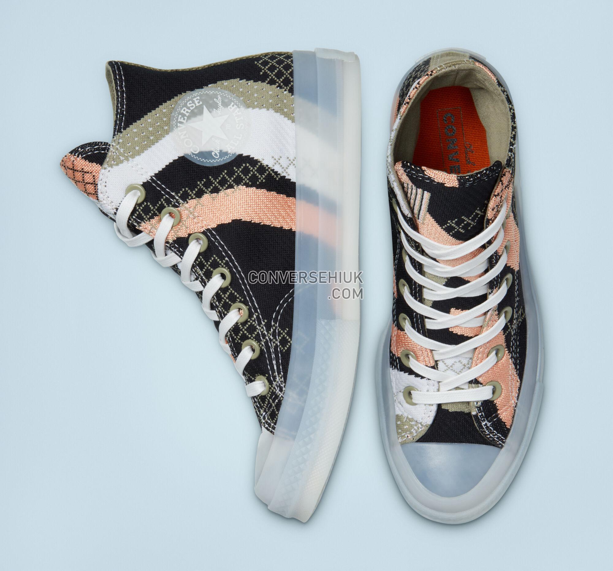 Converse Chuck 70 Knit Mashup Cantaloupe/Black/White 570273C Shoes