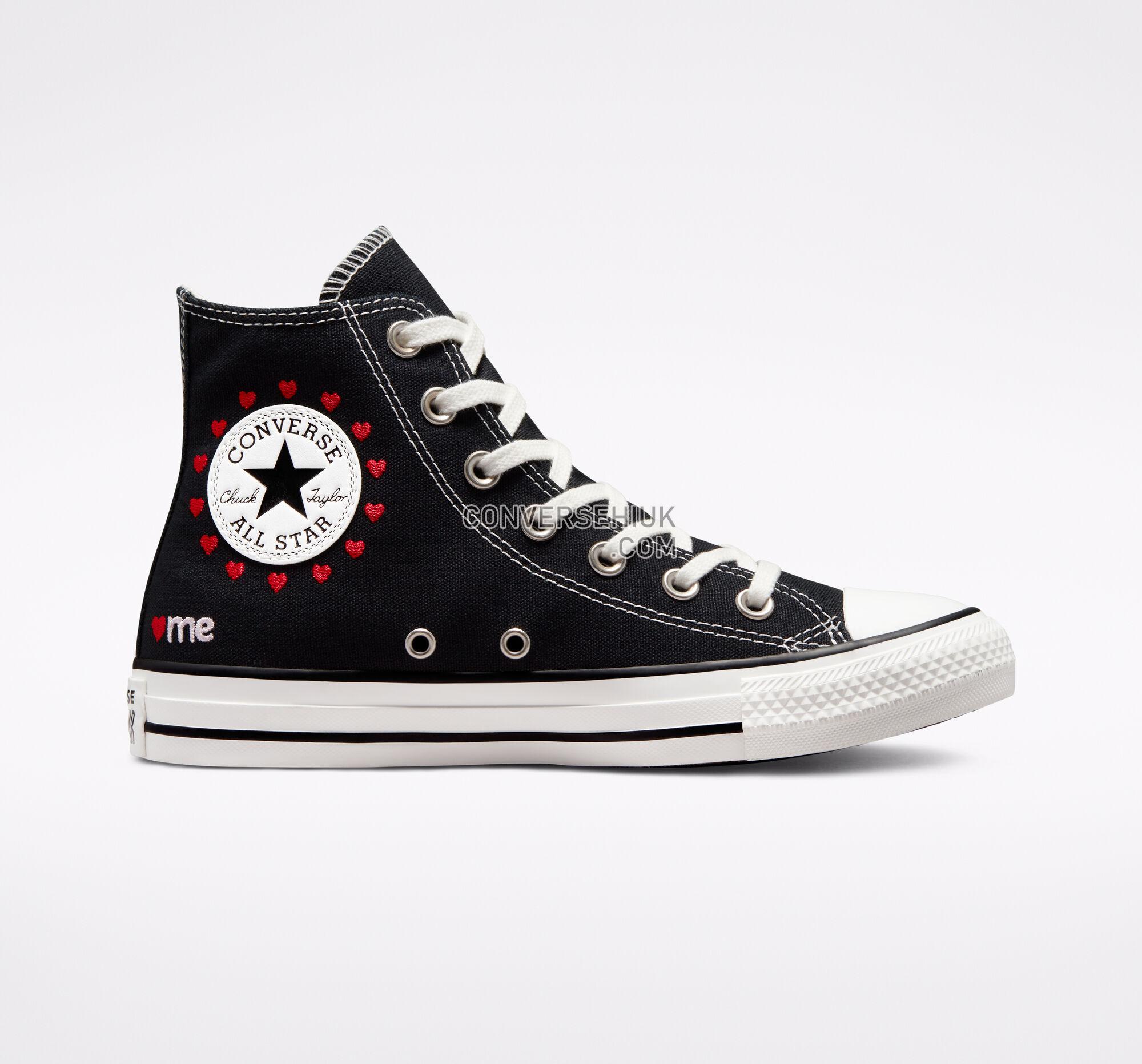 Converse Chuck Taylor All Star Embroidered Hearts Black/Vintage White A01602C Shoes