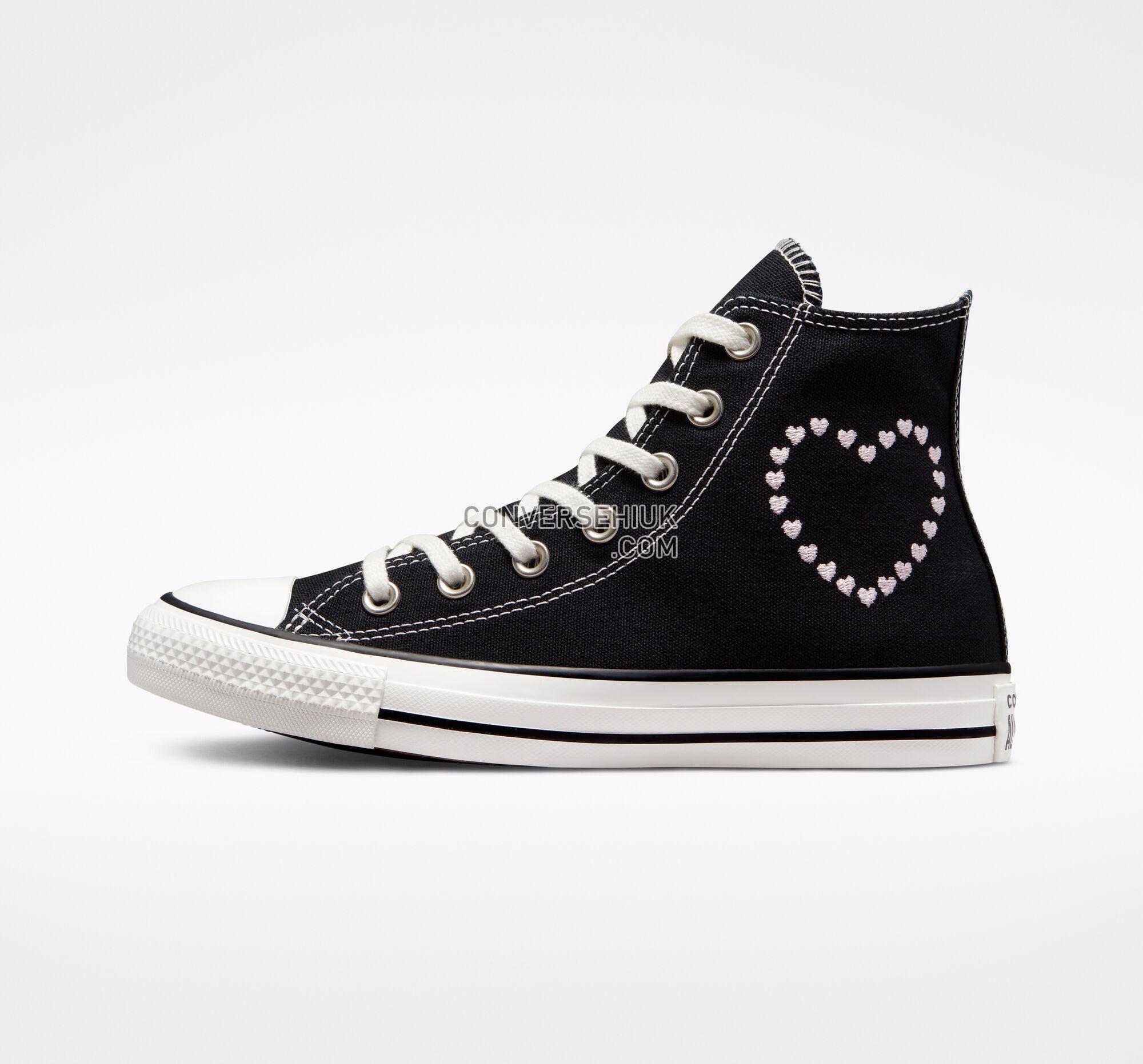 Converse Chuck Taylor All Star Embroidered Hearts Black/Vintage White A01602C Shoes