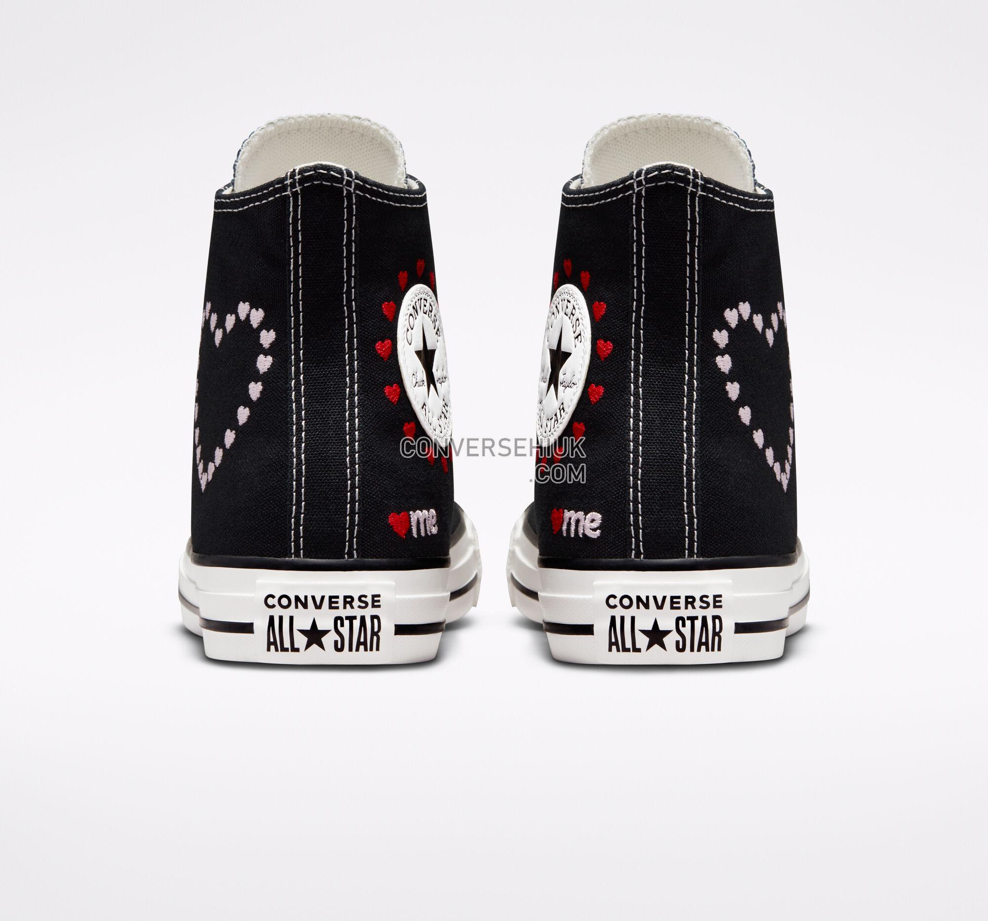 Converse Chuck Taylor All Star Embroidered Hearts Black/Vintage White A01602C Shoes