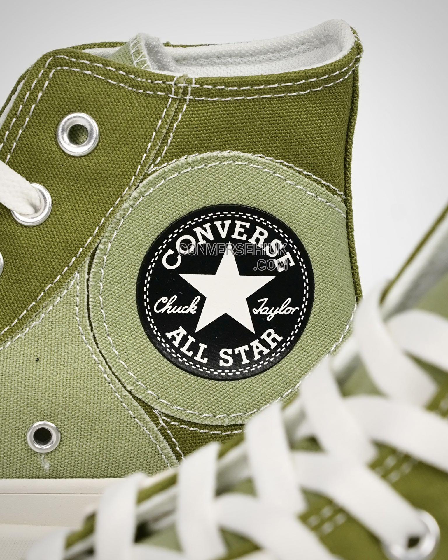 Converse Chuck Taylor All Star High Construct Colorblock - Alligator Alligator Friend Green/Grassy A03471C Shoes