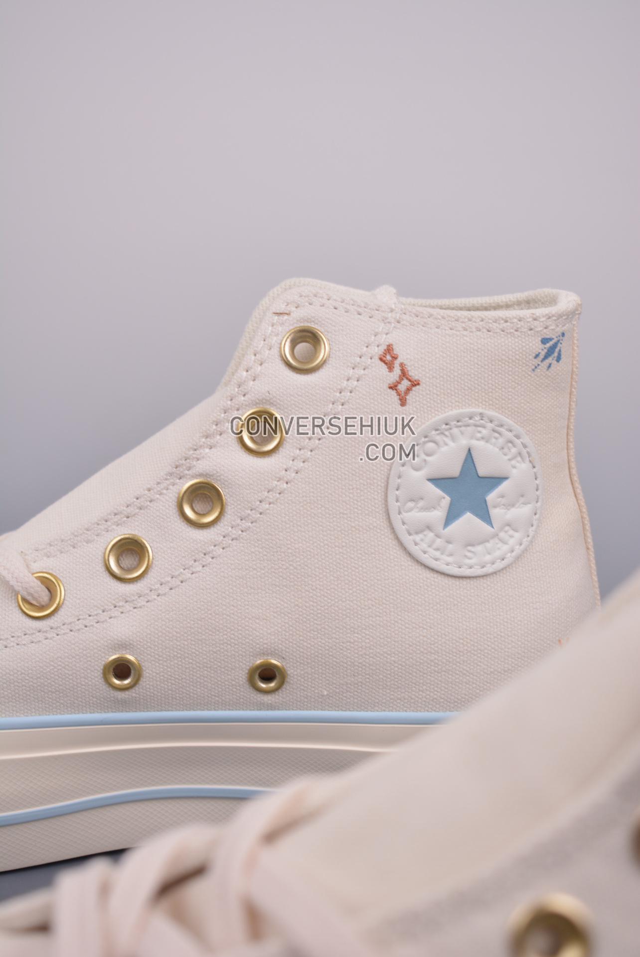 Converse Chuck Taylor All Star Lift Platform High Tiny Tattoos Vintage White/Cocoon Blue A07135C Shoes