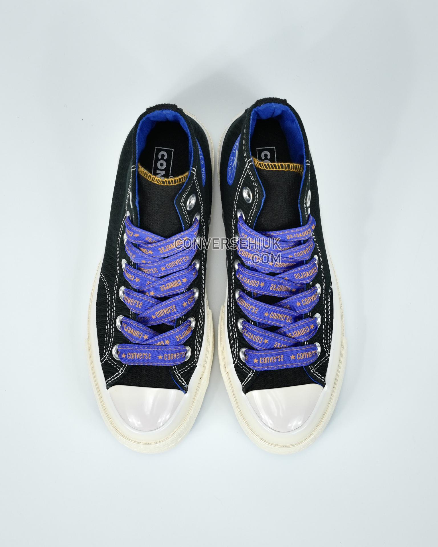 Converse Chuck 70 Ribbon Laces High Top Black/Purple A07976C Shoes