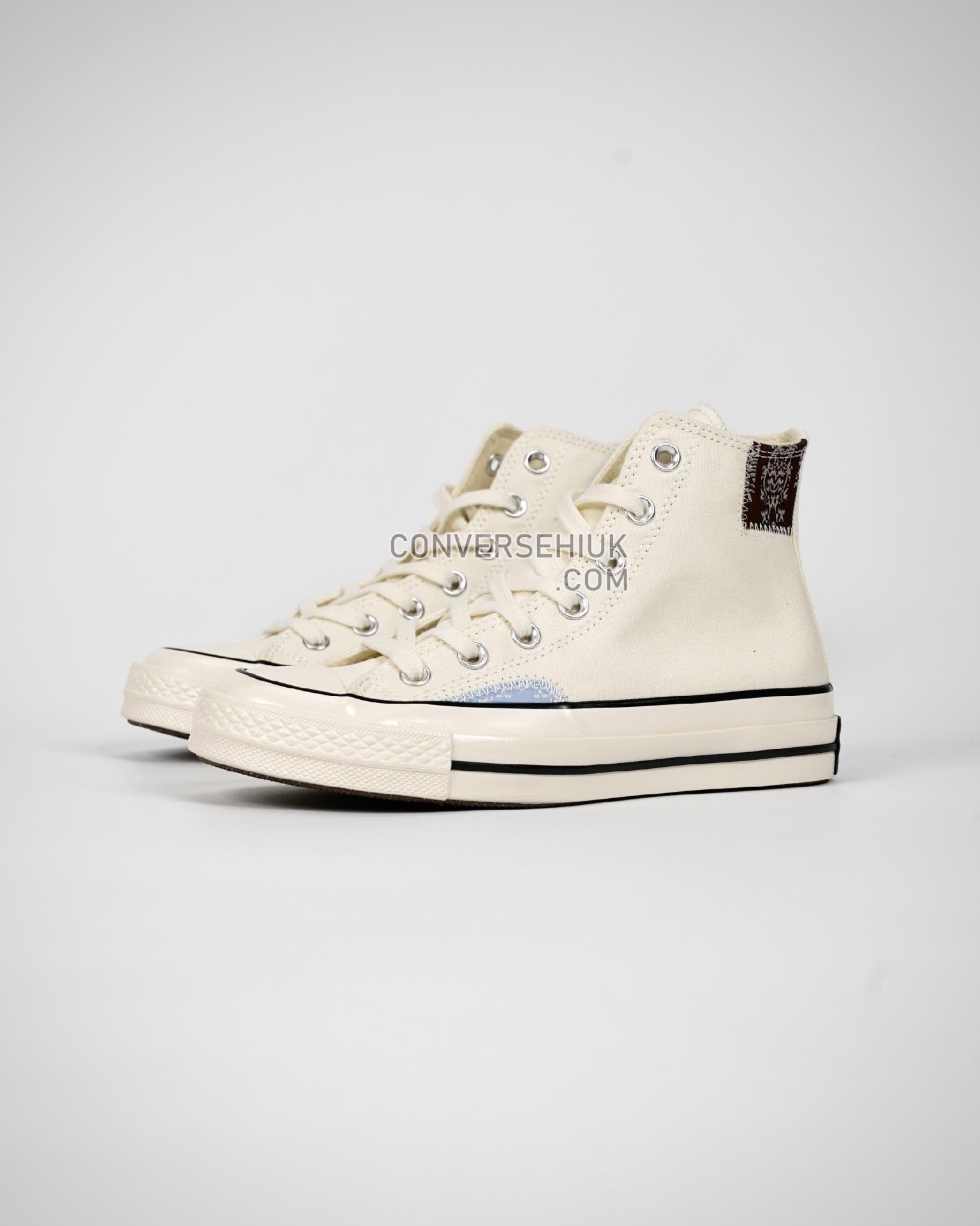 Converse Chuck 70 High Crafted Ollie Patch Egret/Light Blue/Tawny Owl A04500C Shoes