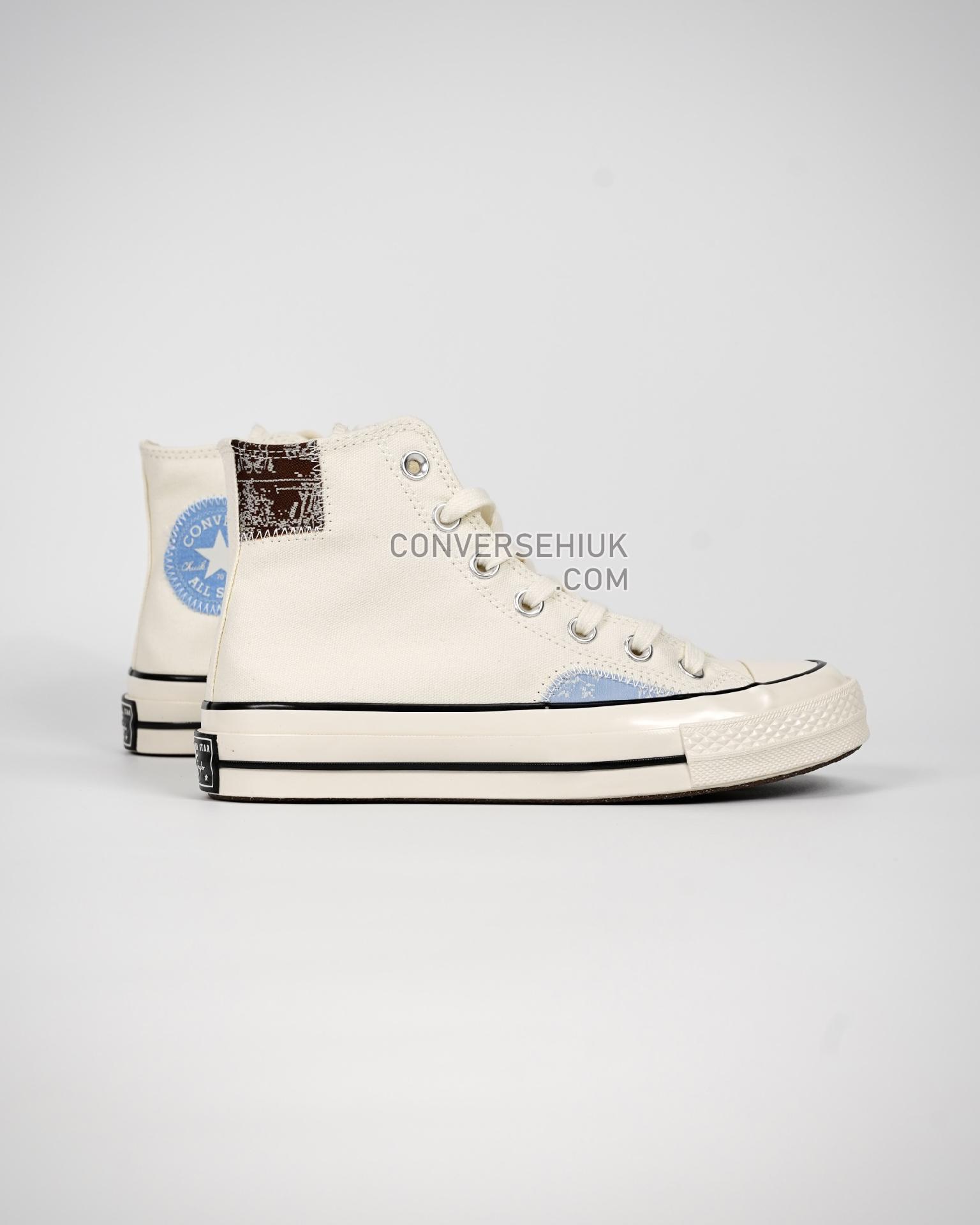 Converse Chuck 70 High Crafted Ollie Patch Egret/Light Blue/Tawny Owl A04500C Shoes