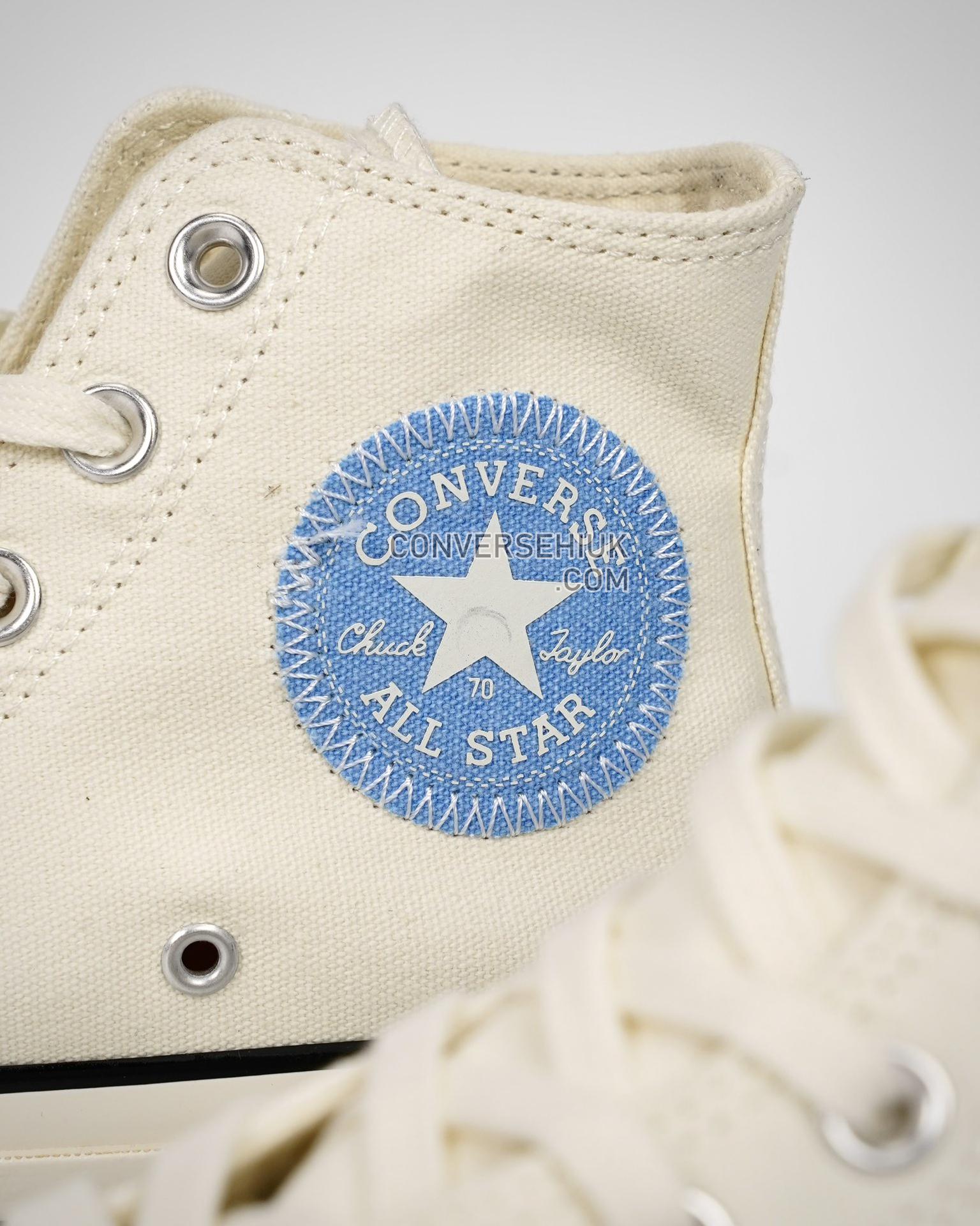 Converse Chuck 70 High Crafted Ollie Patch Egret/Light Blue/Tawny Owl A04500C Shoes